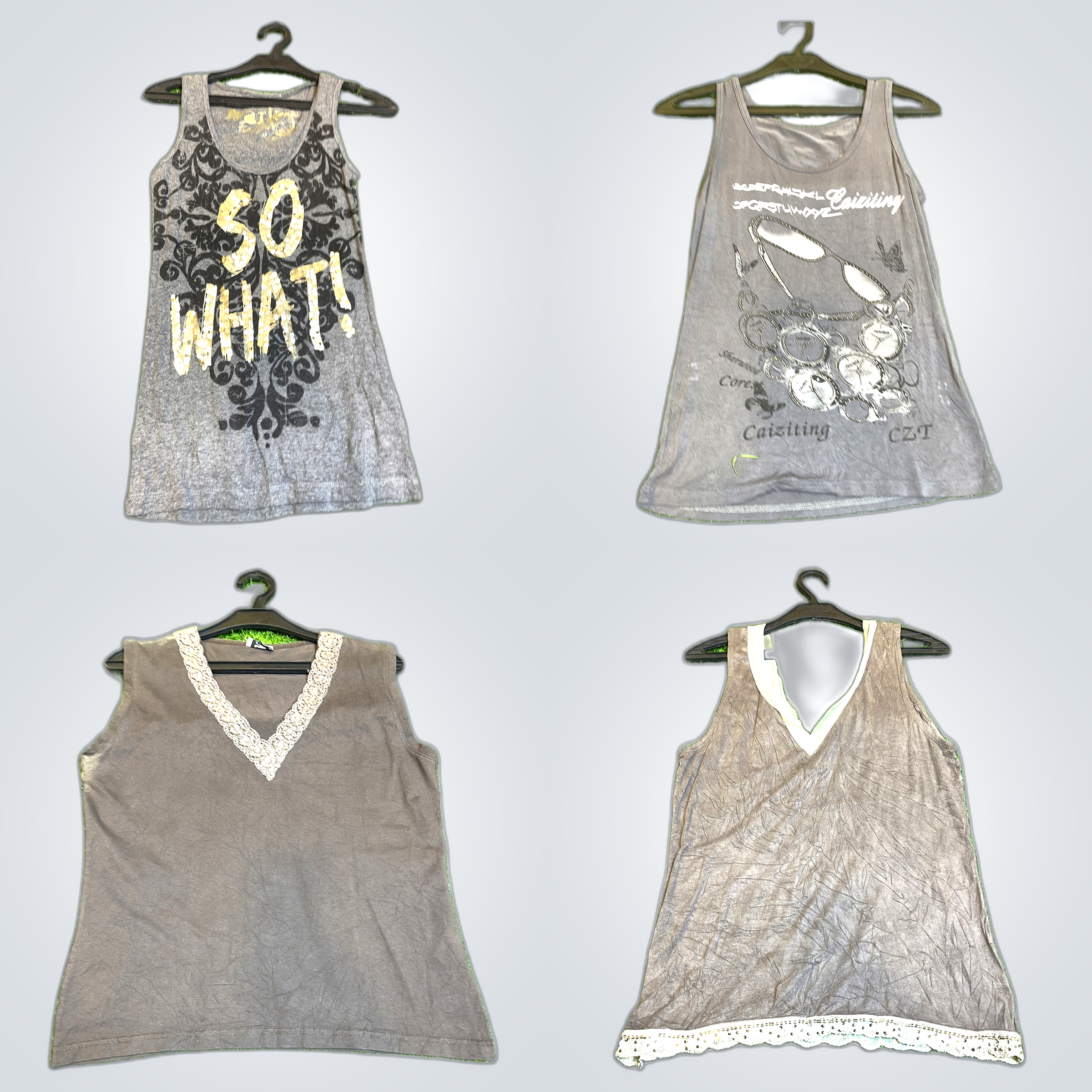 The Minimalist Lot: "Monochromatic Grey Y2K Staple..