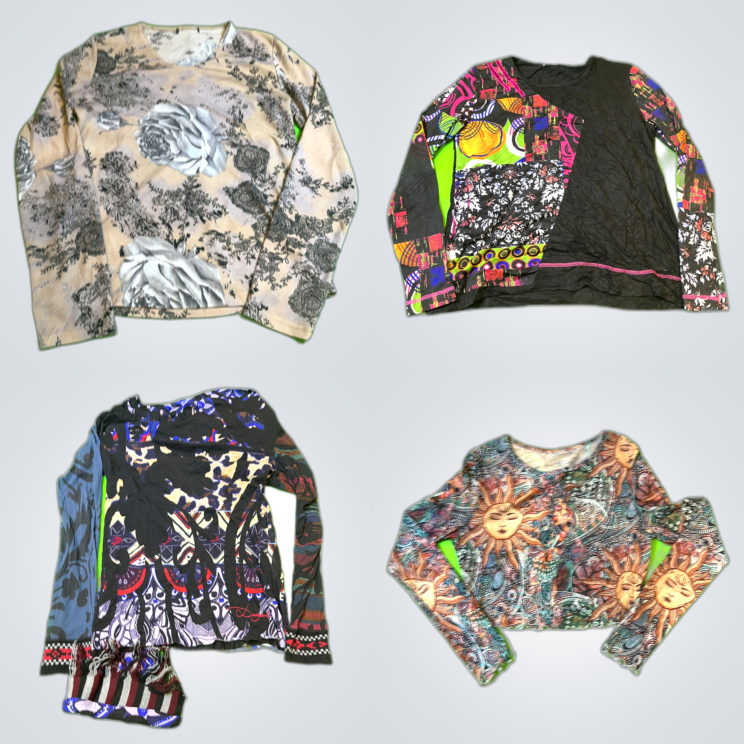 Y2K Printed Blouses Bundle