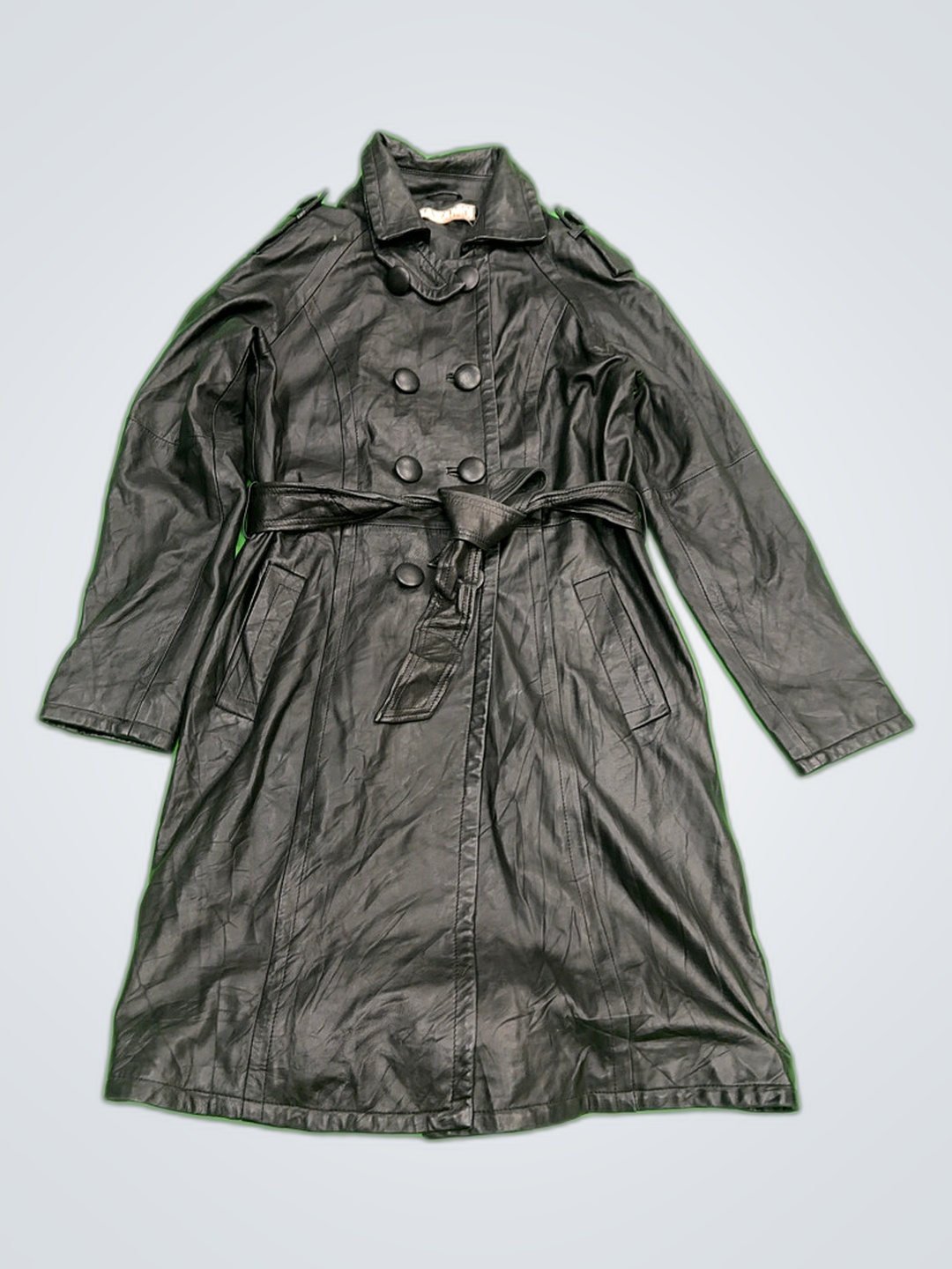 Max & Mo Leather Trench Coat