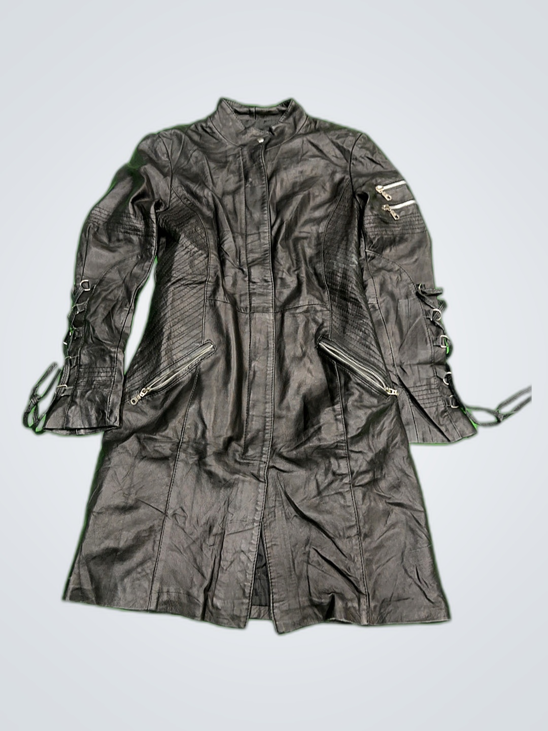 Jaqueta de Couro Preta Bloom