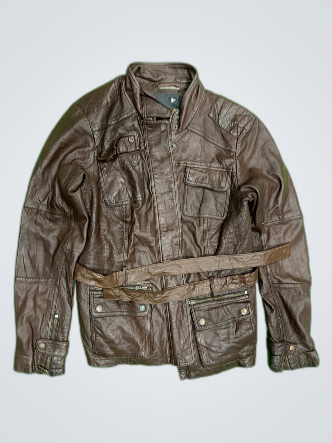 Jaqueta de Couro Marrom