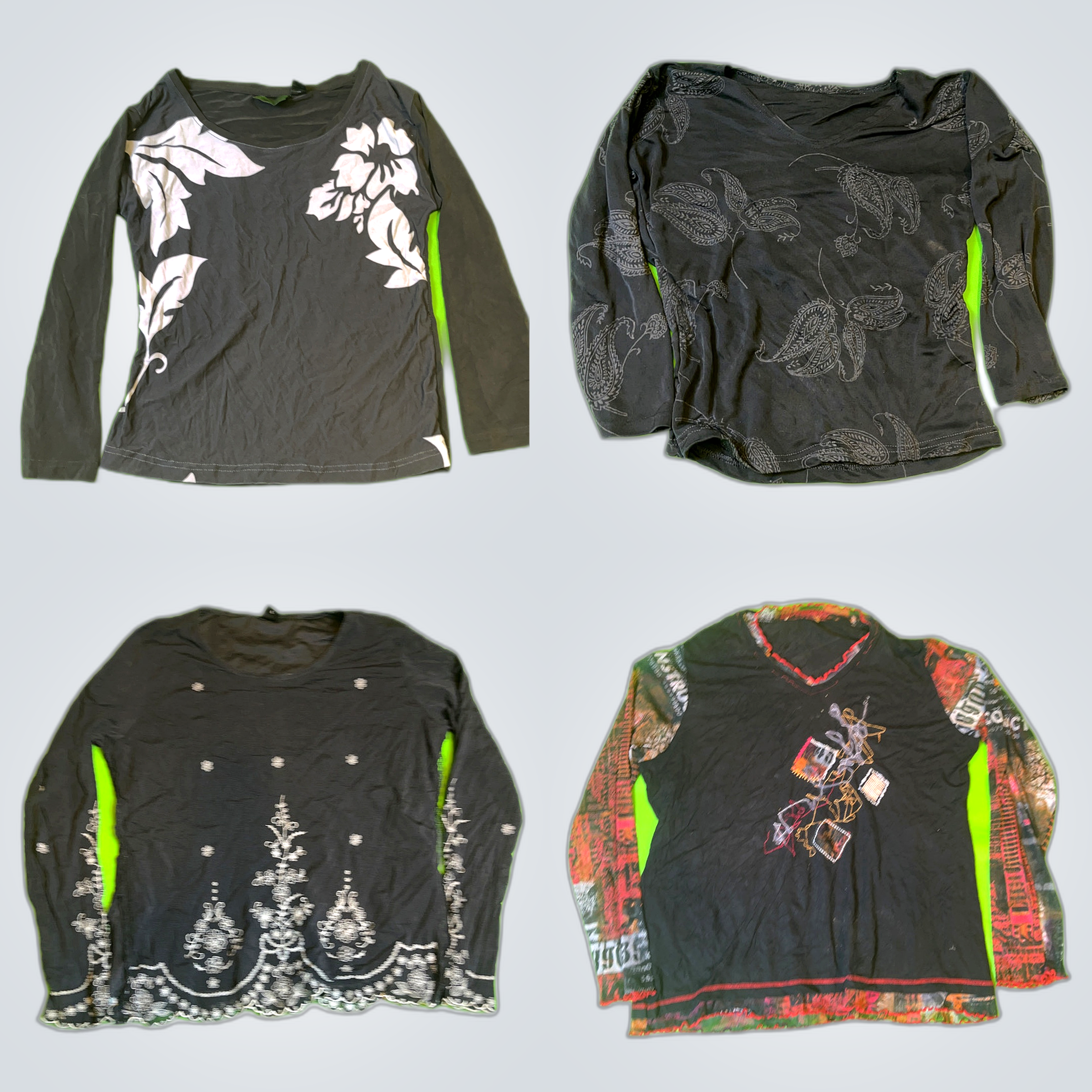 Y2K Printed Blouses Bundle