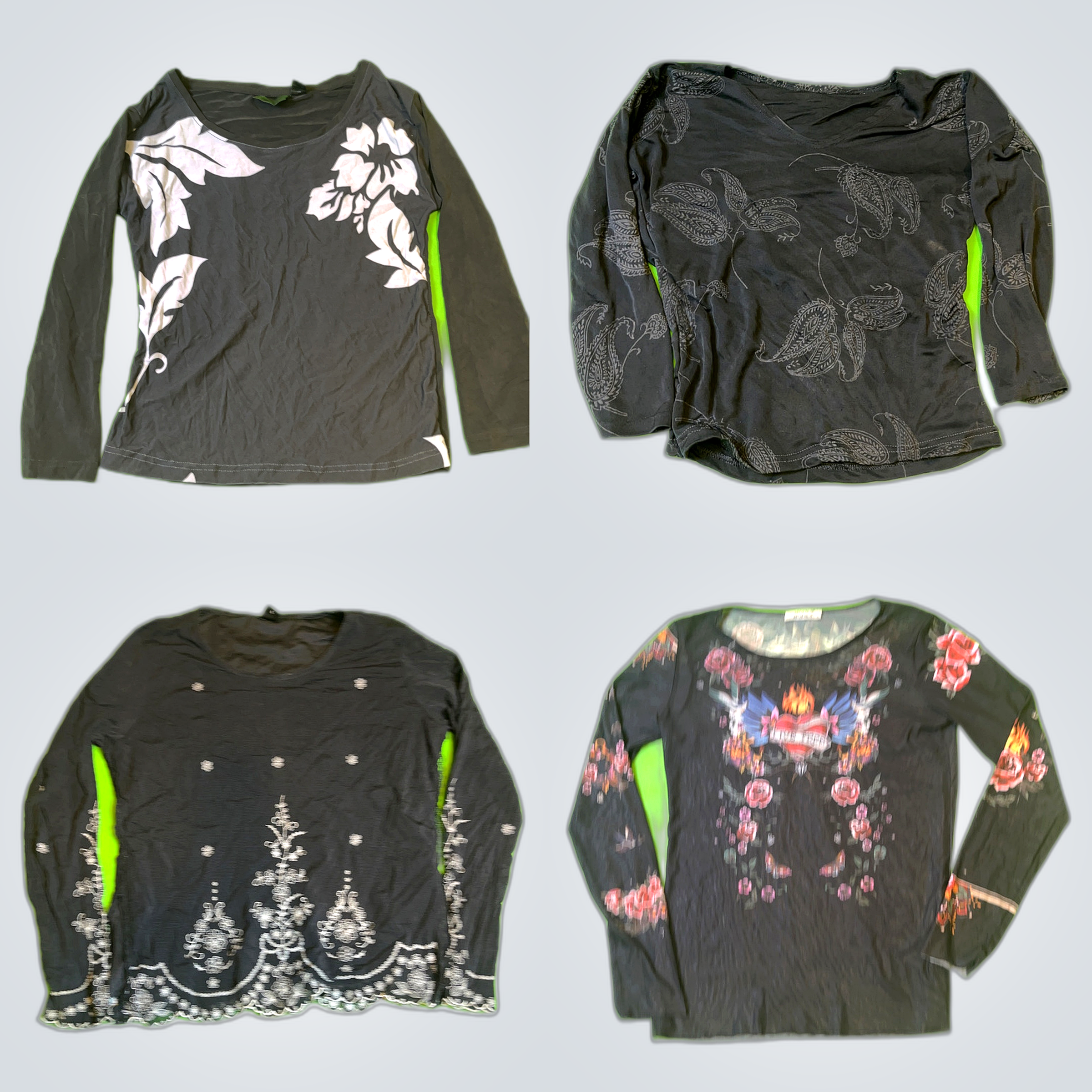 Y2K Printed Blouses Bundle