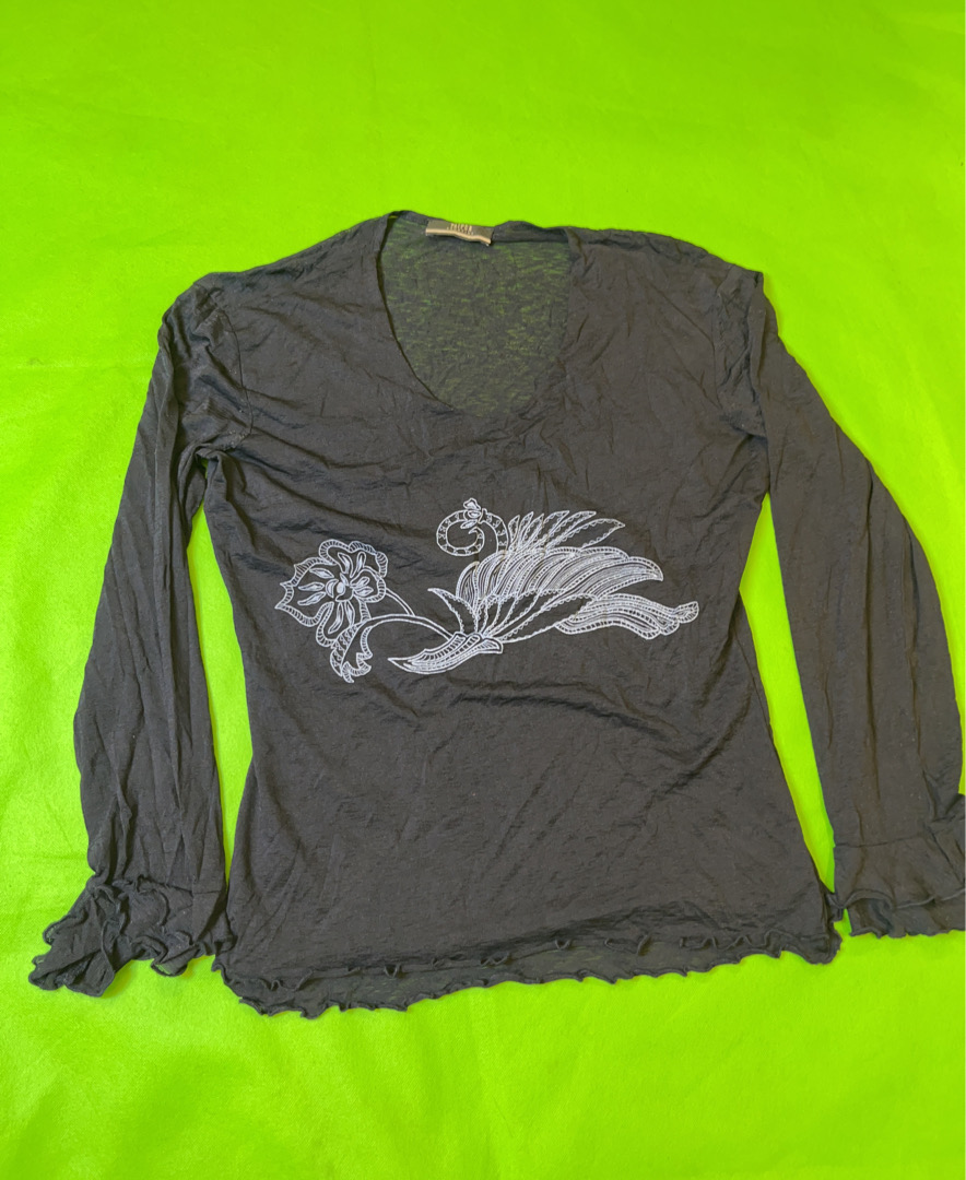 Taifun Sport Embroidered Long Sleeve Blouse