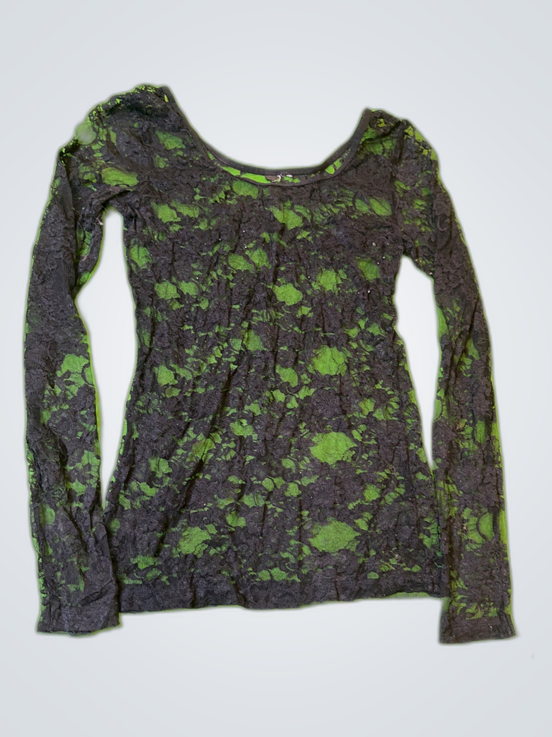 Sheer Long-Sleeve Blouse