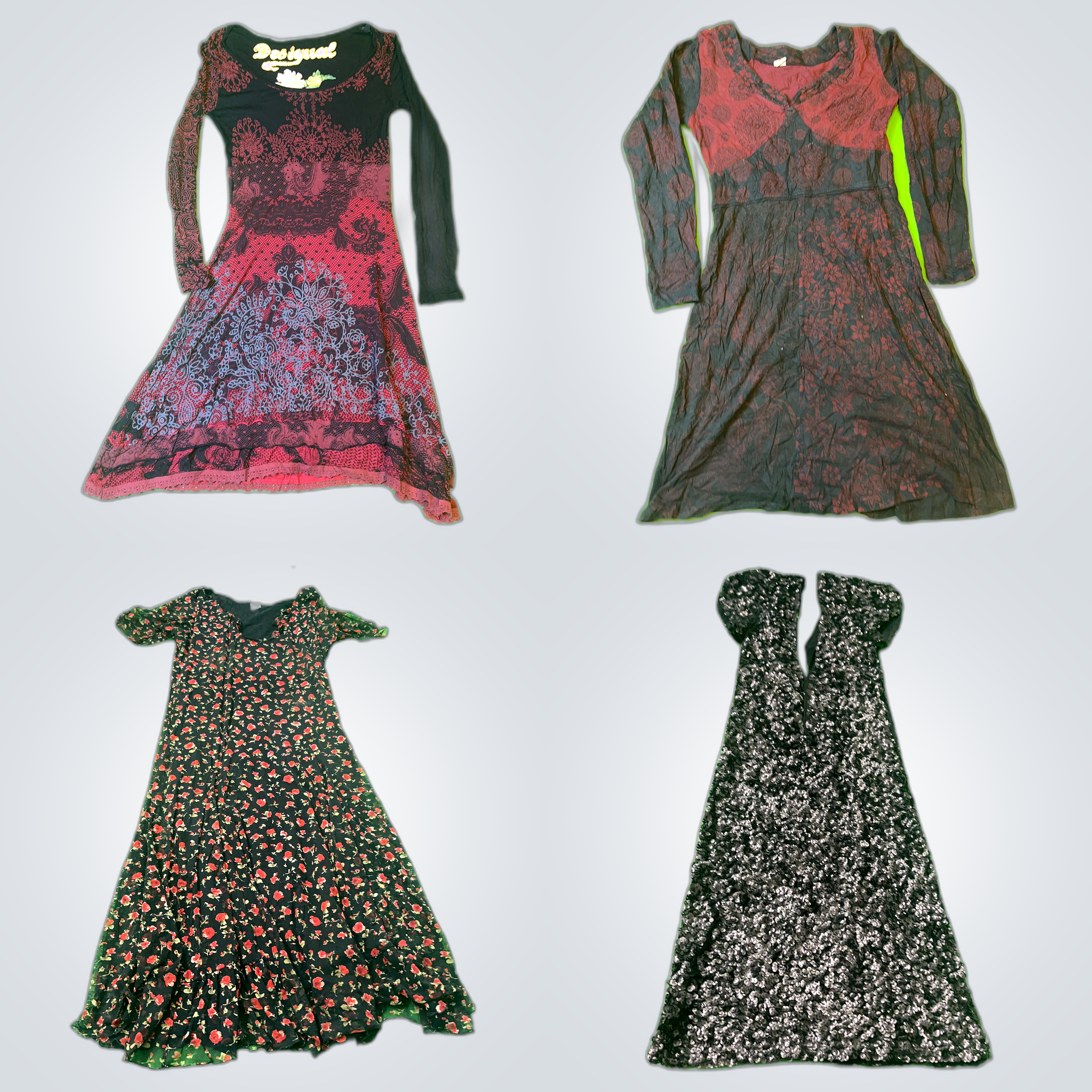 Long sleeves gothic dresses