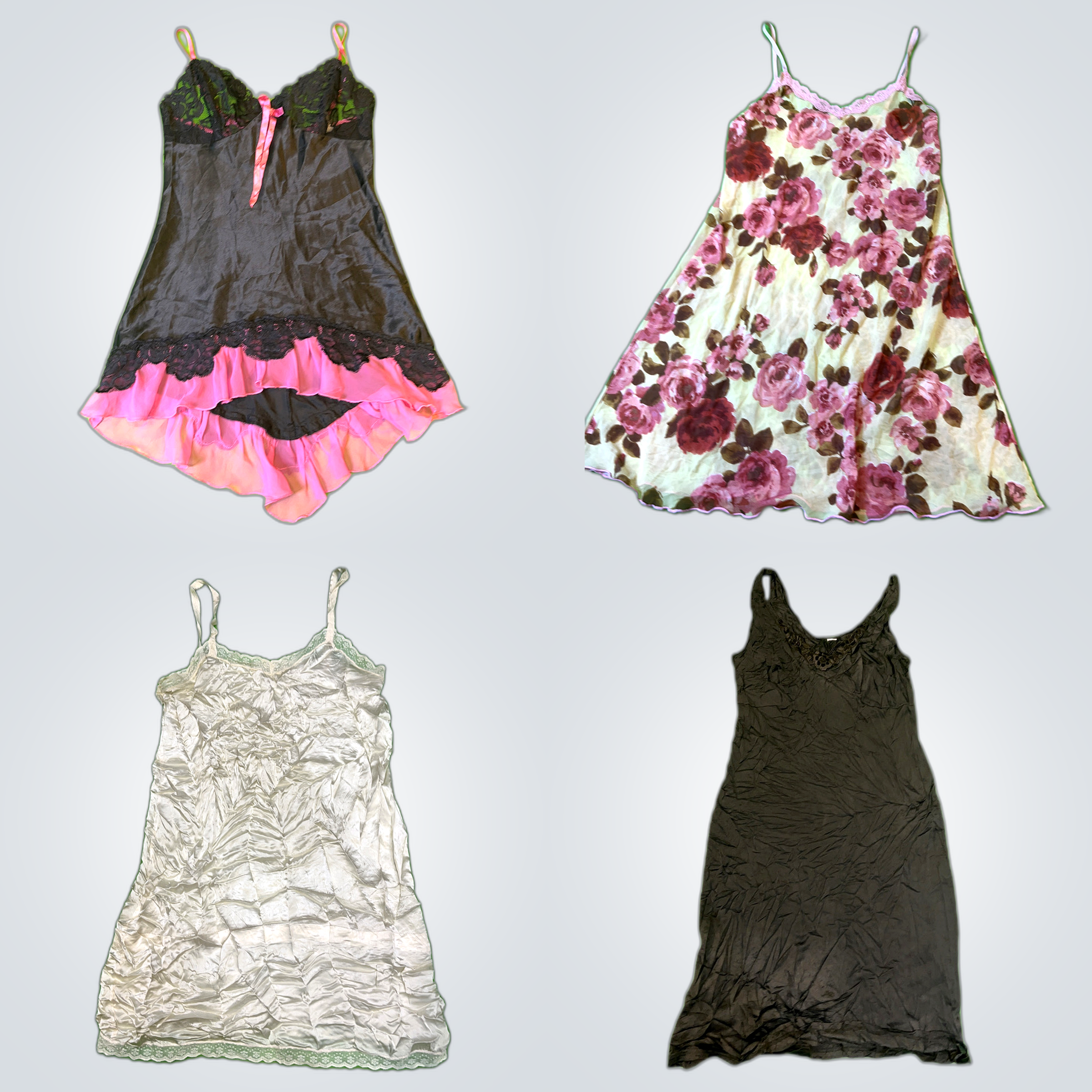 Lace & Slip Dress Bundle - 10 Piece Women's Chemis..