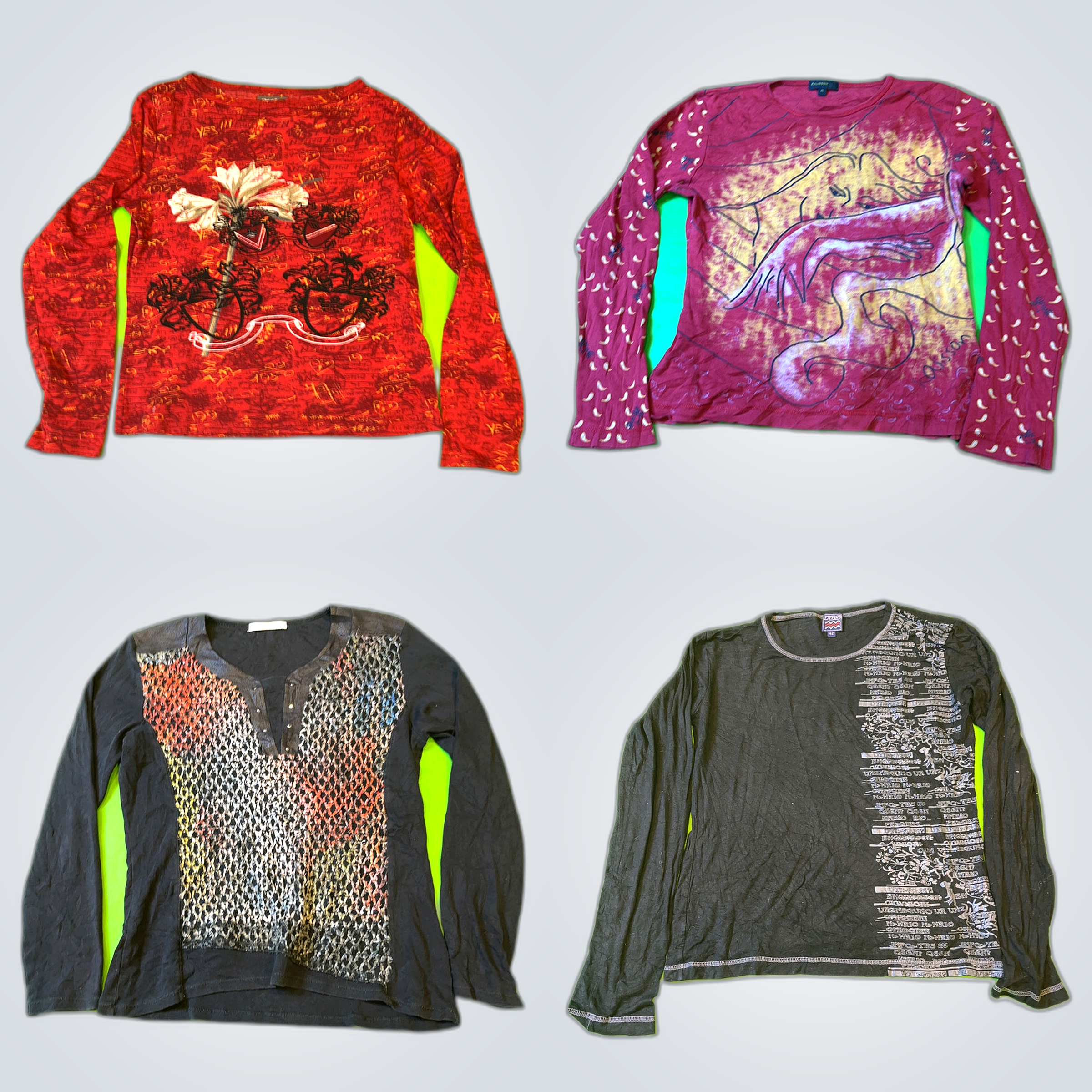 Long Sleeve Top Bundle: Kalisson, Desigual, Haloge..
