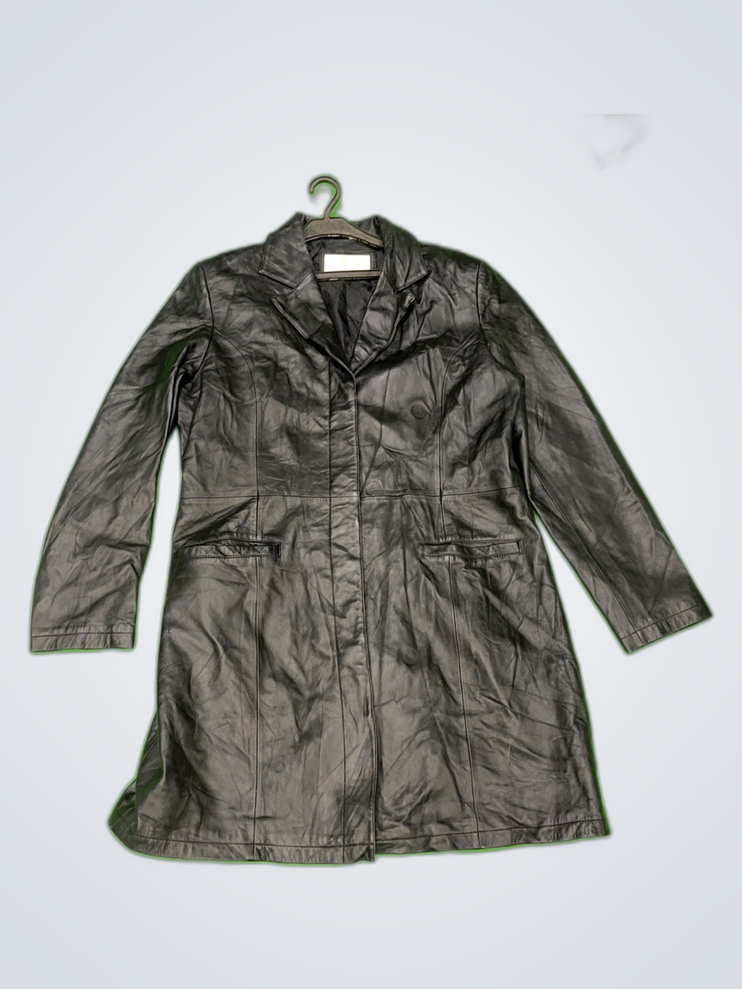 Giacca Blazer in Pelle Nera Amarantho