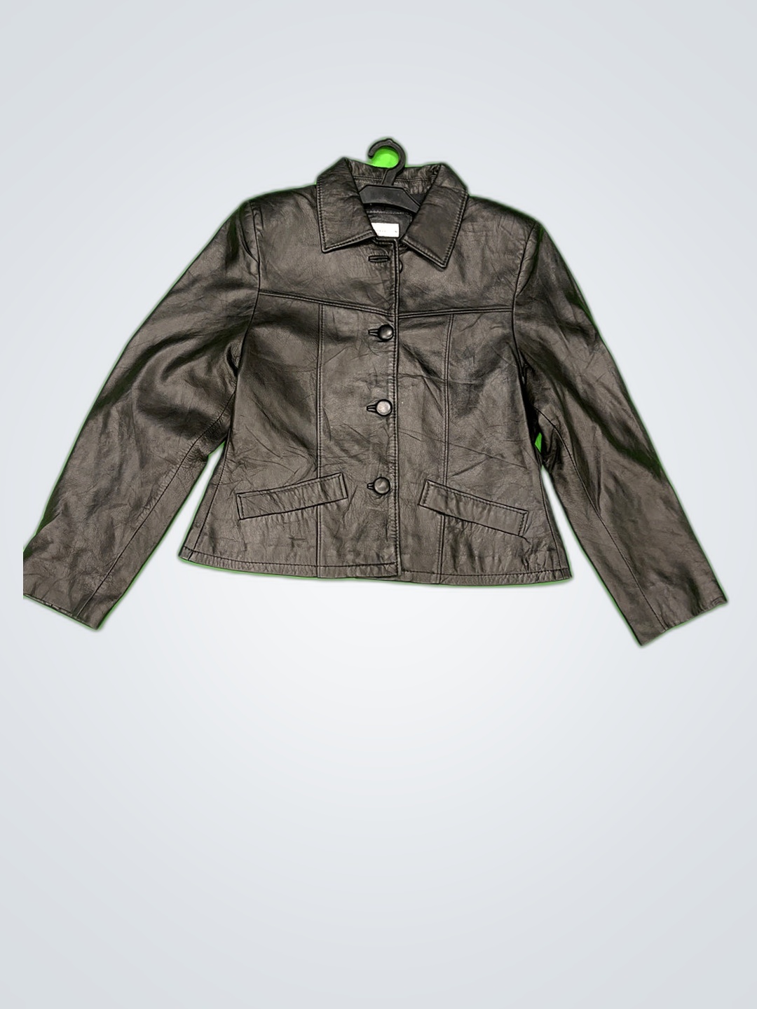 Giacca di pelle nera