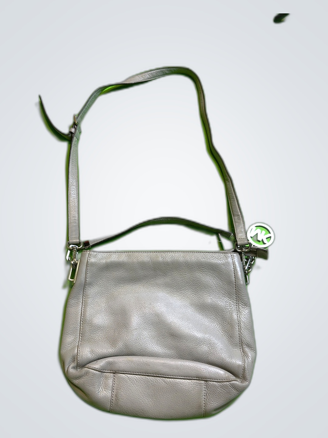 Michael Kors Gray Leather Shoulder Bag