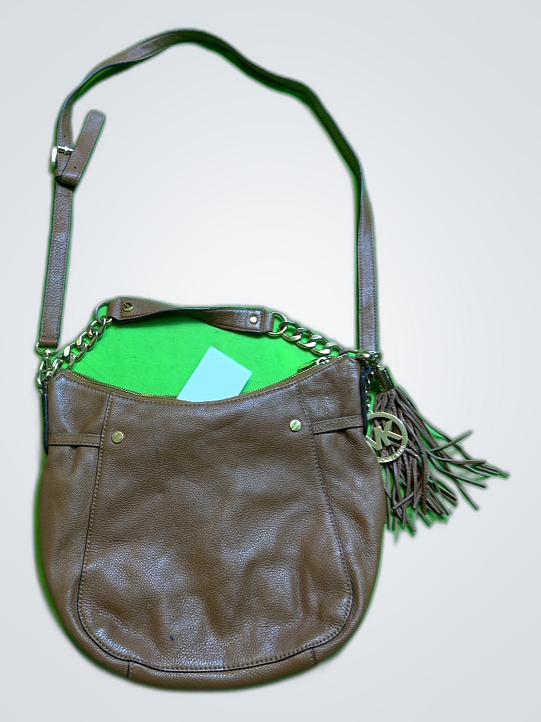 Michael Kors Brown Leather Shoulder Bag