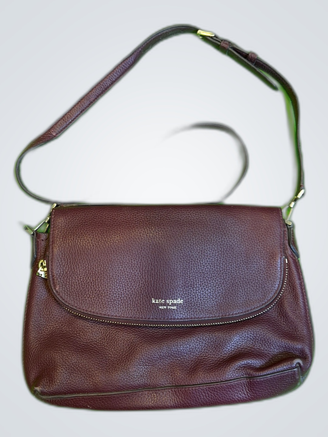 kate spade brown leather shoulder bag