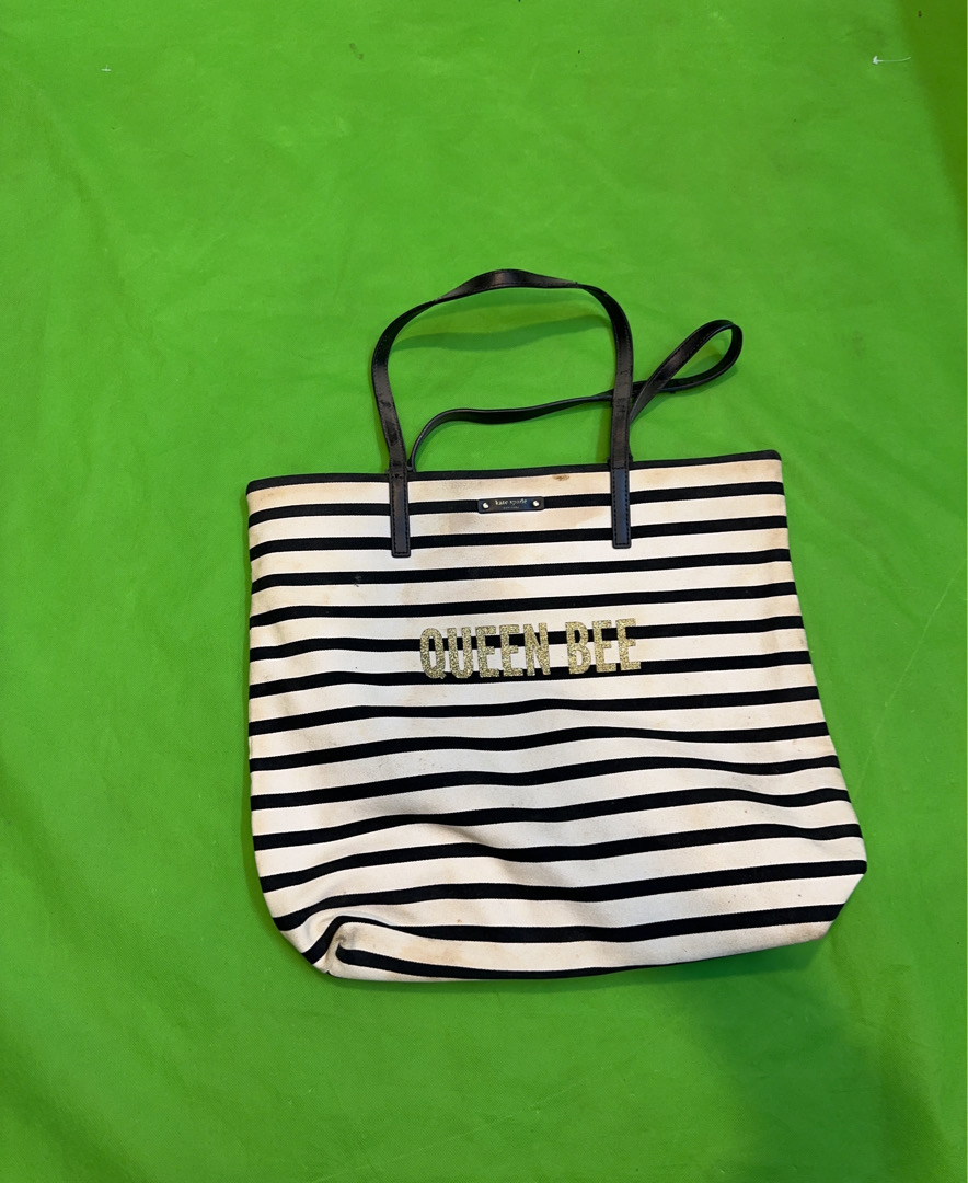 kate spade striped tote bag