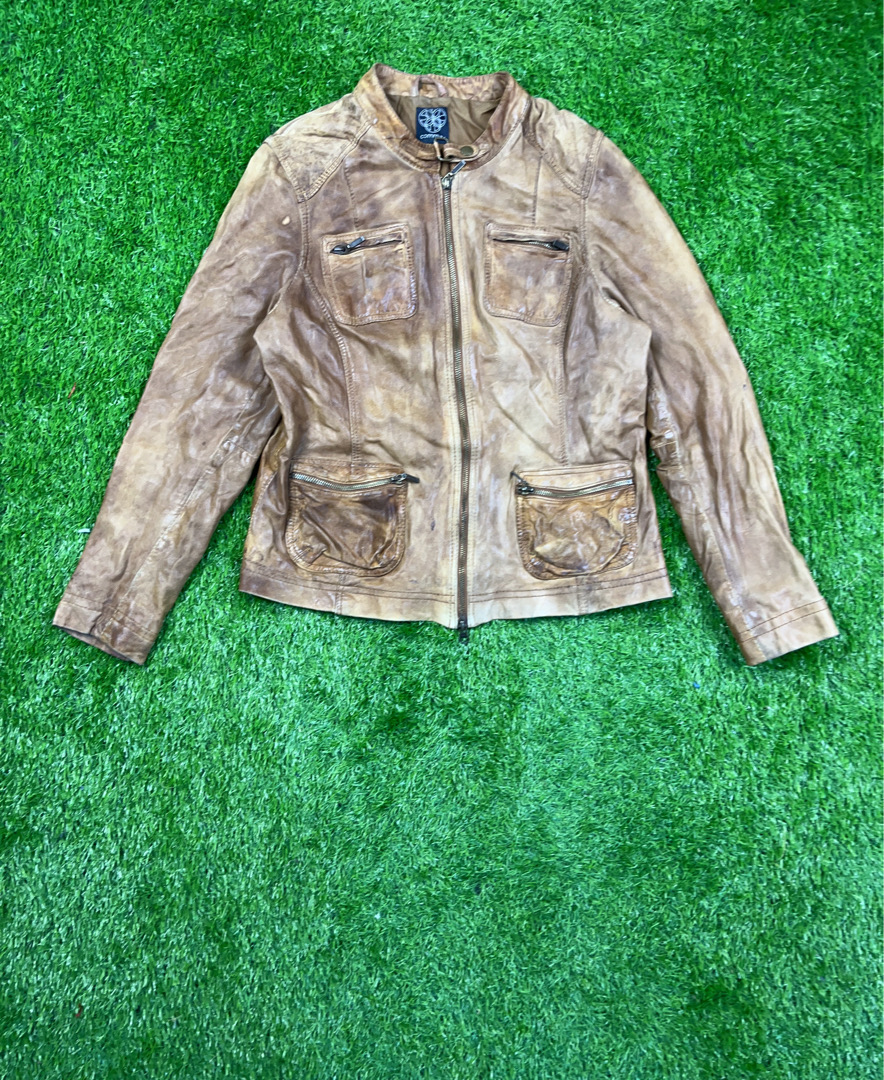 Jaqueta de Couro Marrom