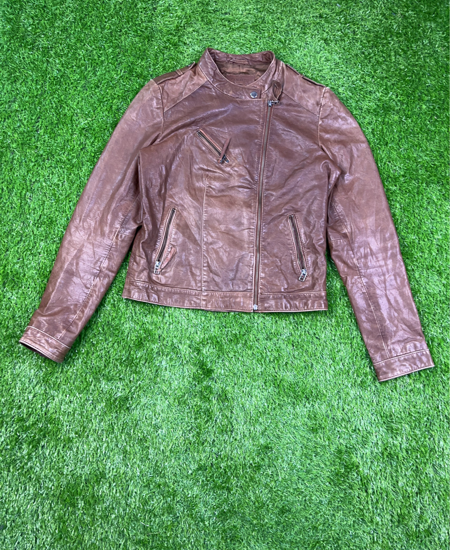 Jaqueta de Couro Marrom