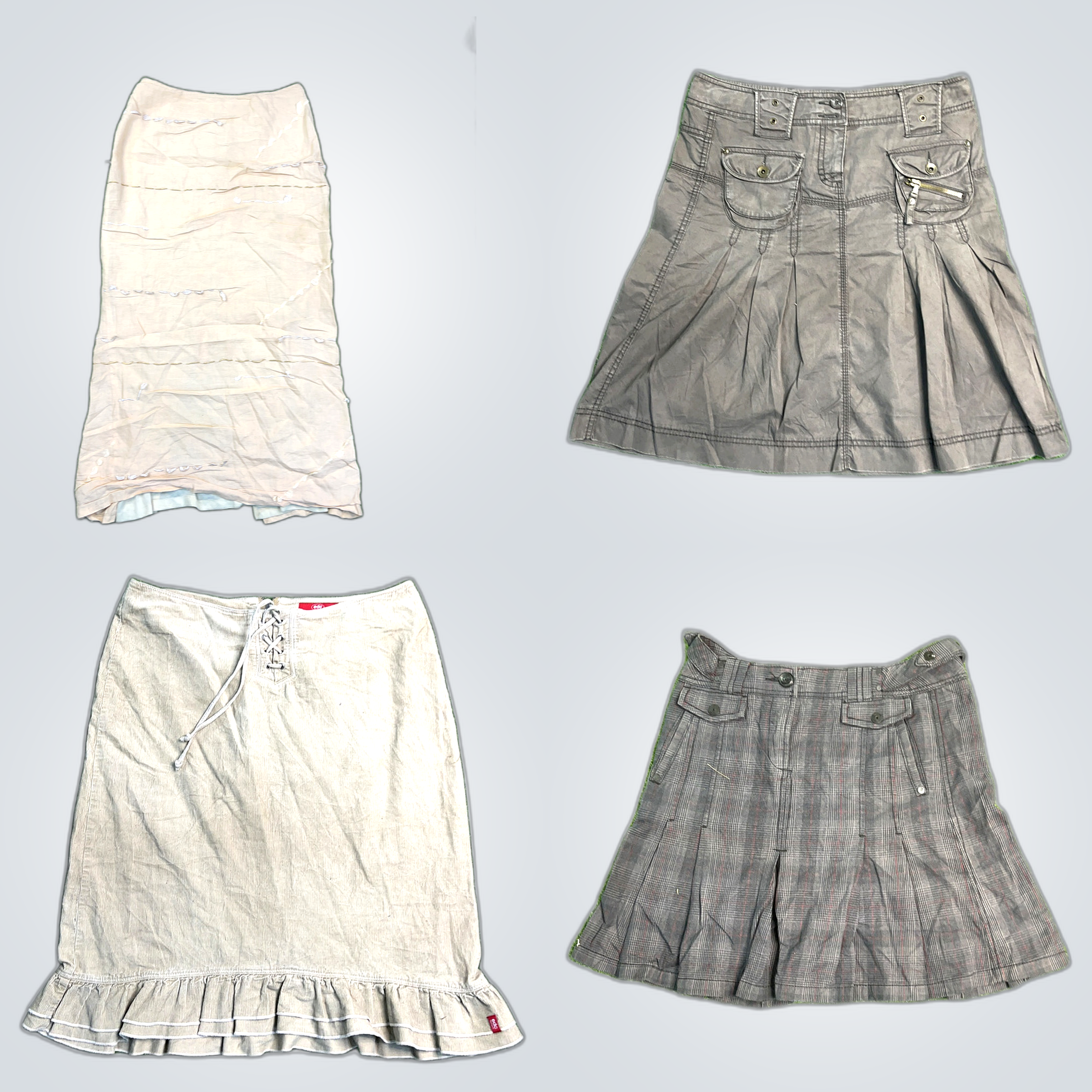 Grau Beige Schwarz Röcke