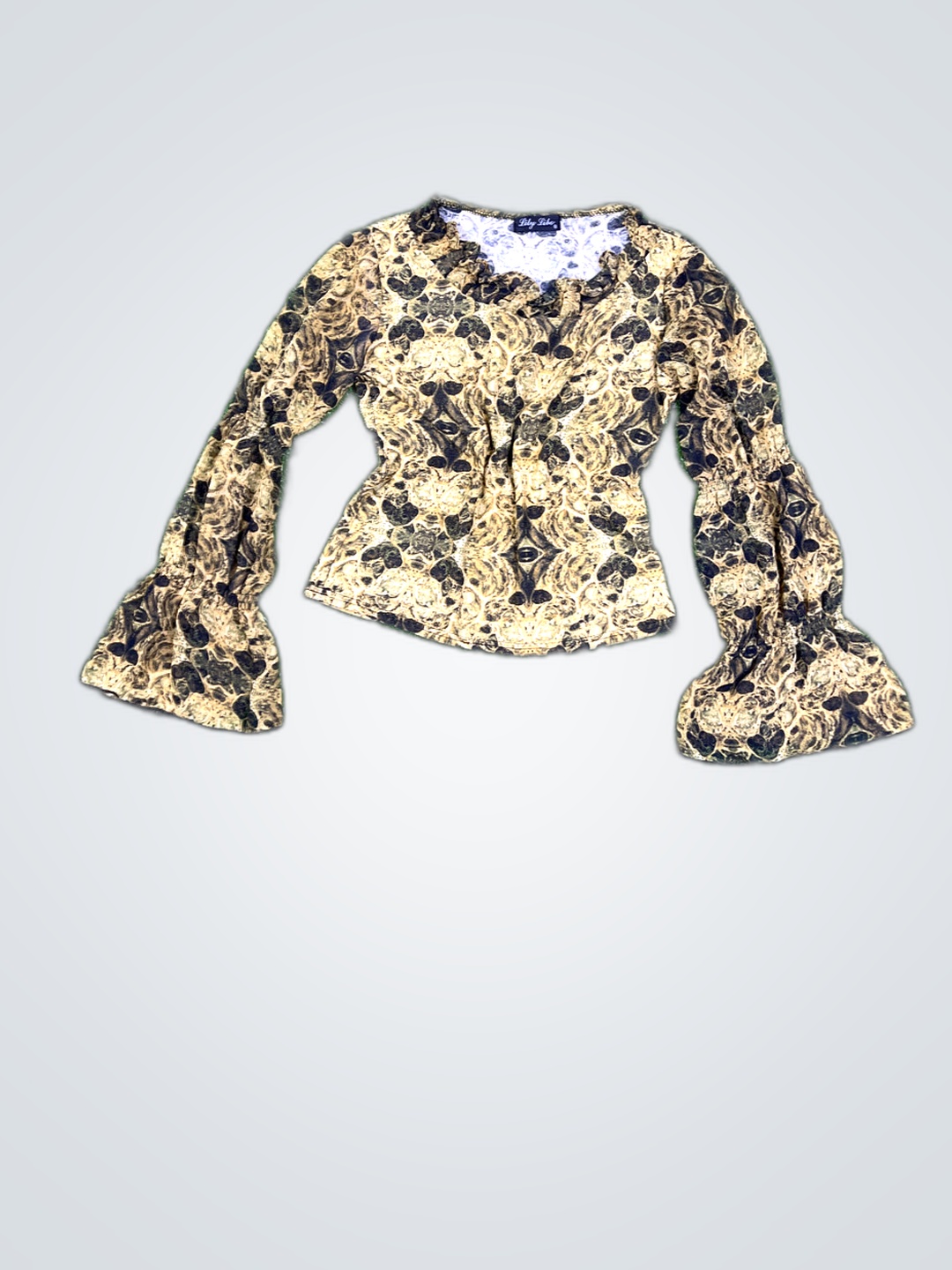 Lily Libo Blusa com Estampa de Cobra