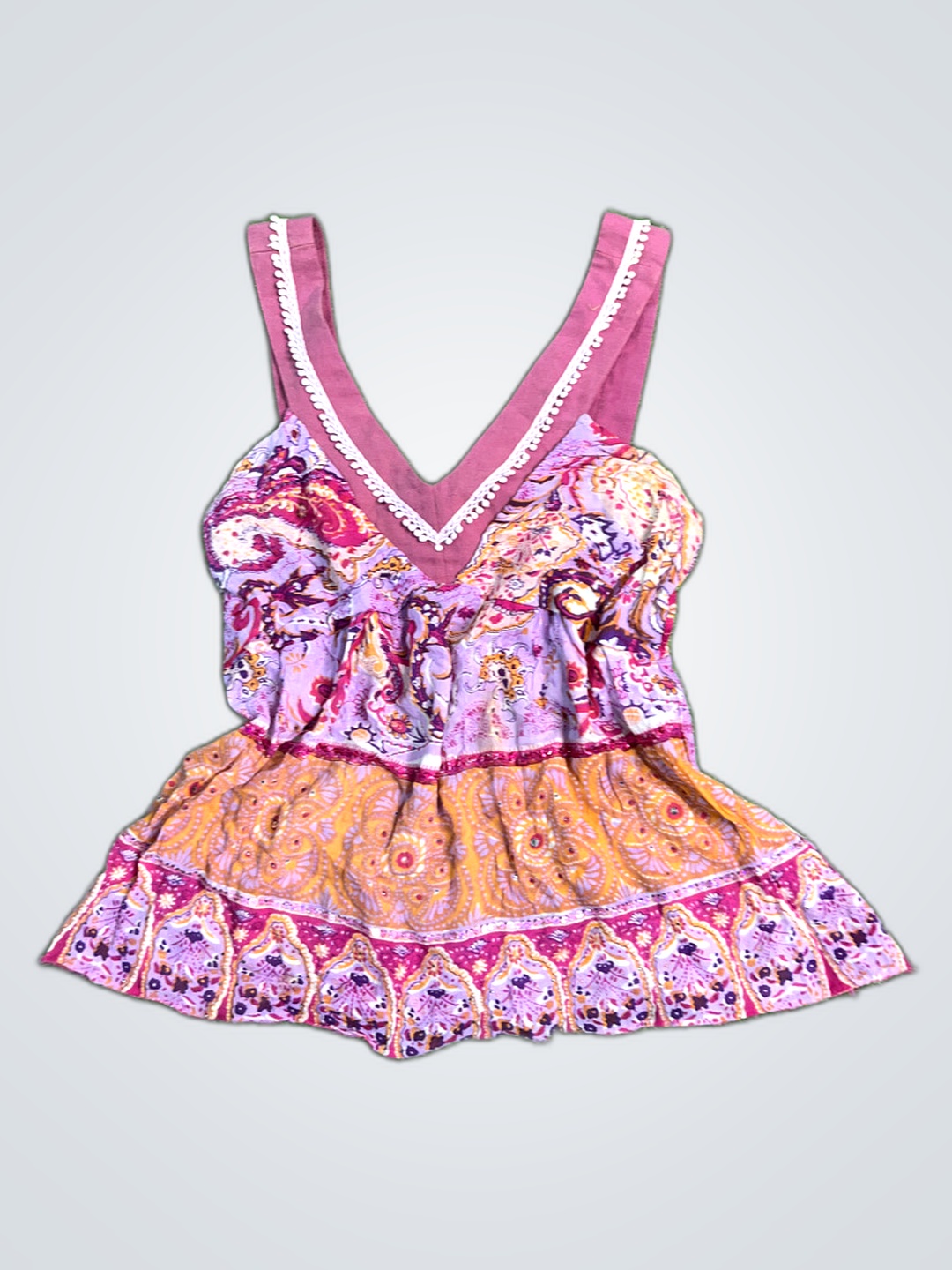 Cazena Girls Pink Paisley Dress