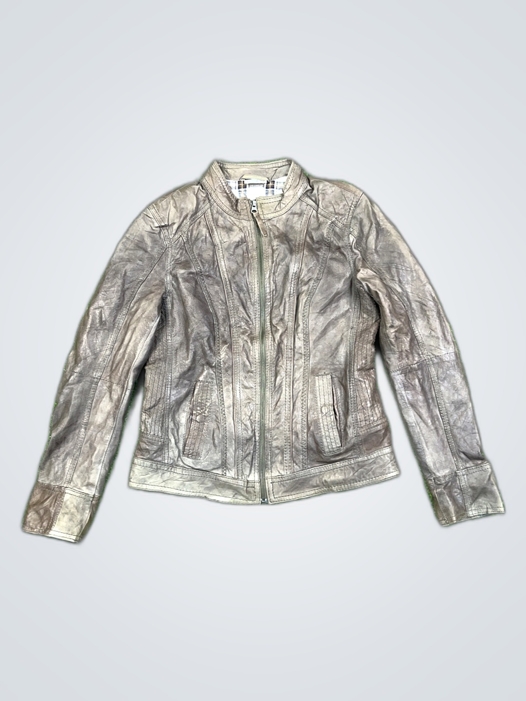 Jaqueta de Couro Marrom