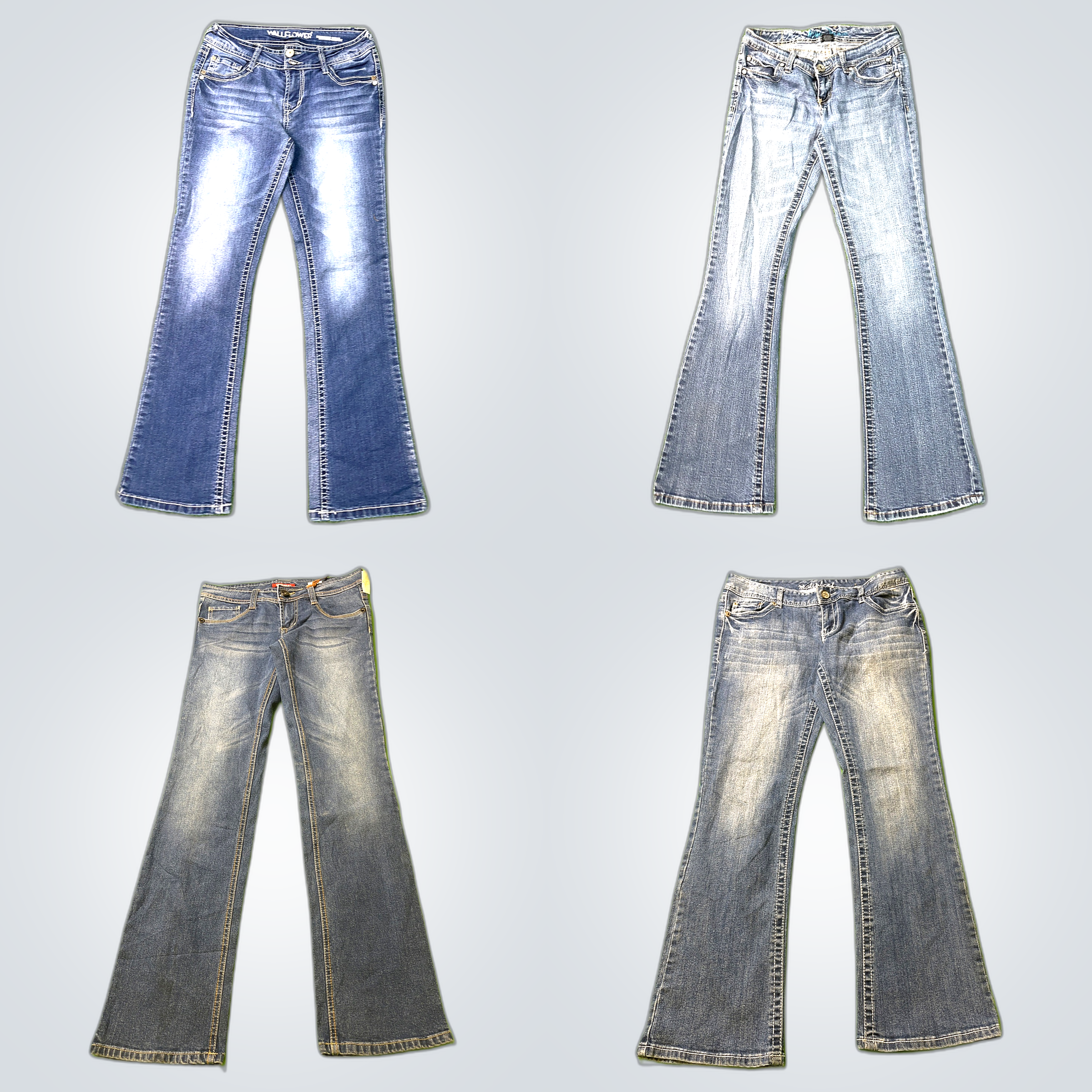 Jupe évasée bootcut Y2K