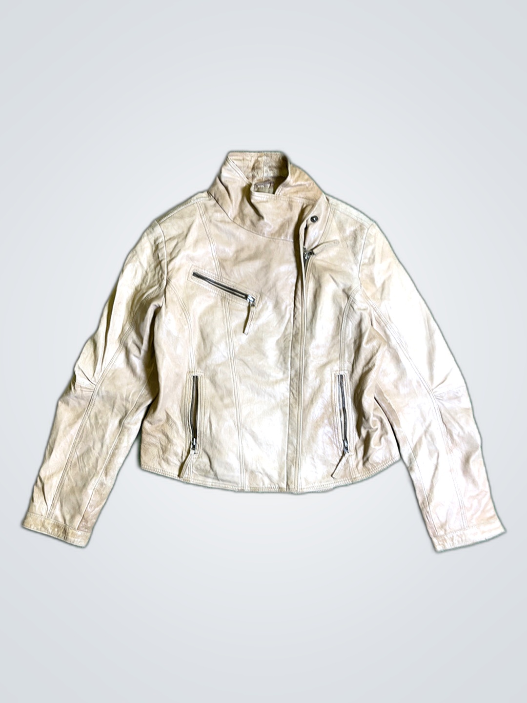 Jaqueta de Couro Tan