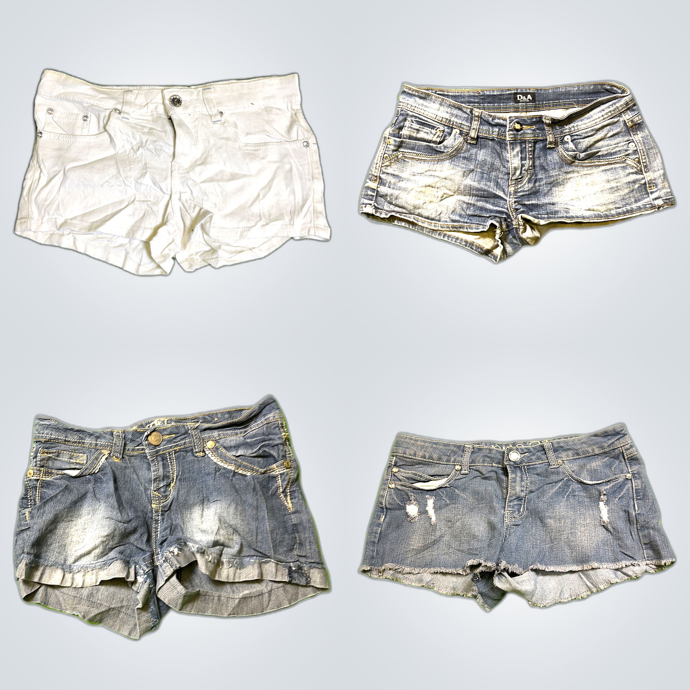 Ensemble de shorts en denim Y2K
