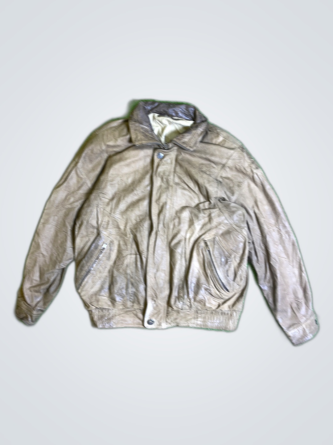 Veste en cuir marron