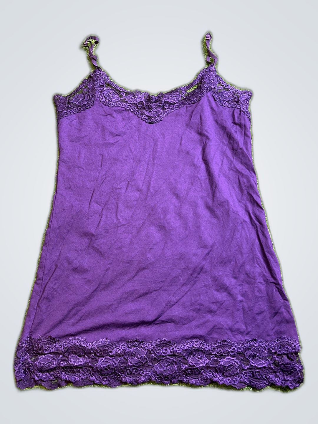 Canotta con pizzo viola