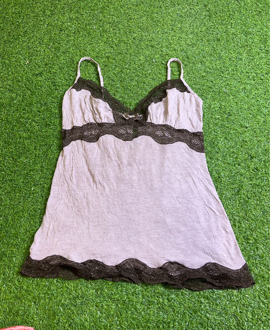 Pink Lace-Trimmed Chemise