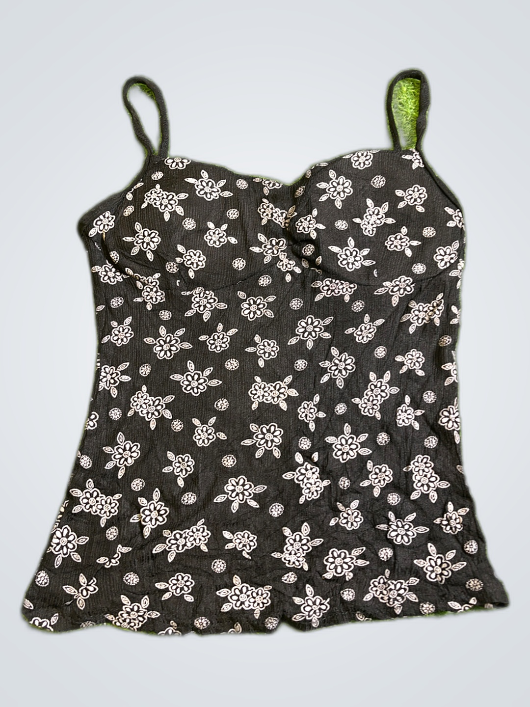 Schwarzes Blumen-Cami