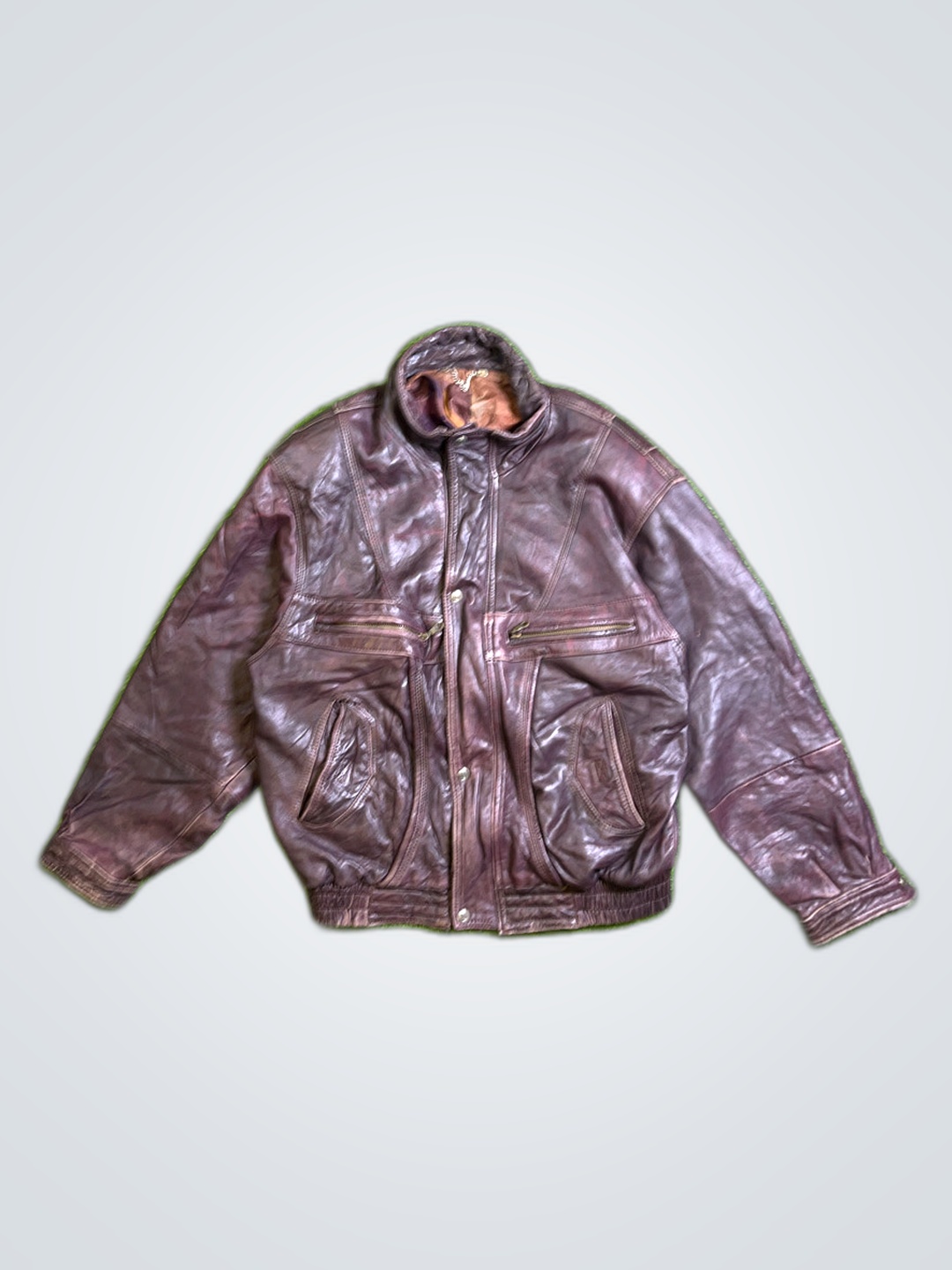 Giacca di pelle marrone