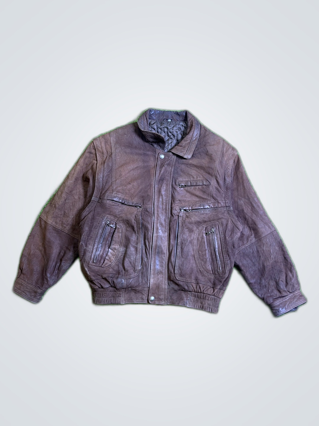 Giacca di pelle marrone