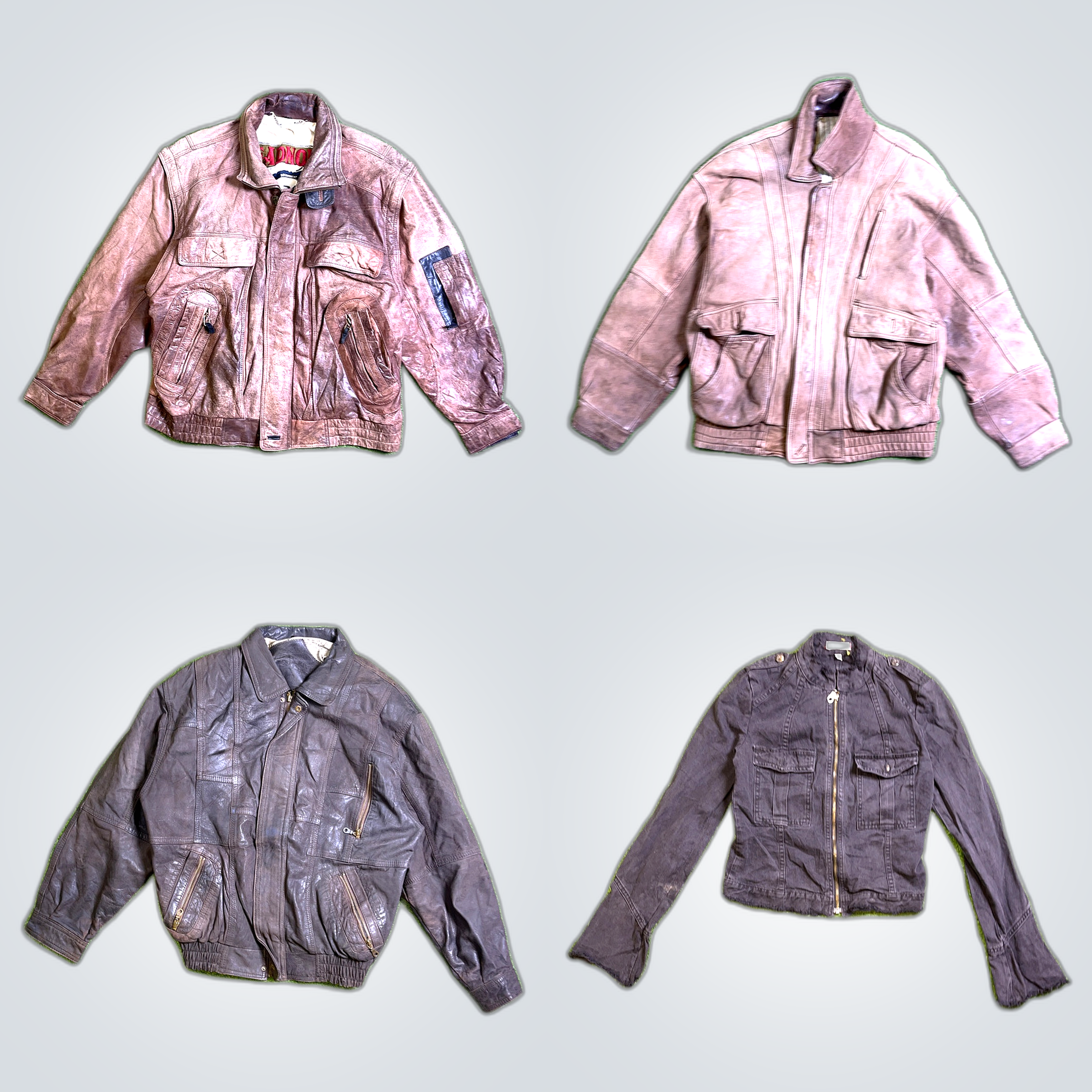 Denim- und Lederjacken-Bundle - Bershka, Schott NY..