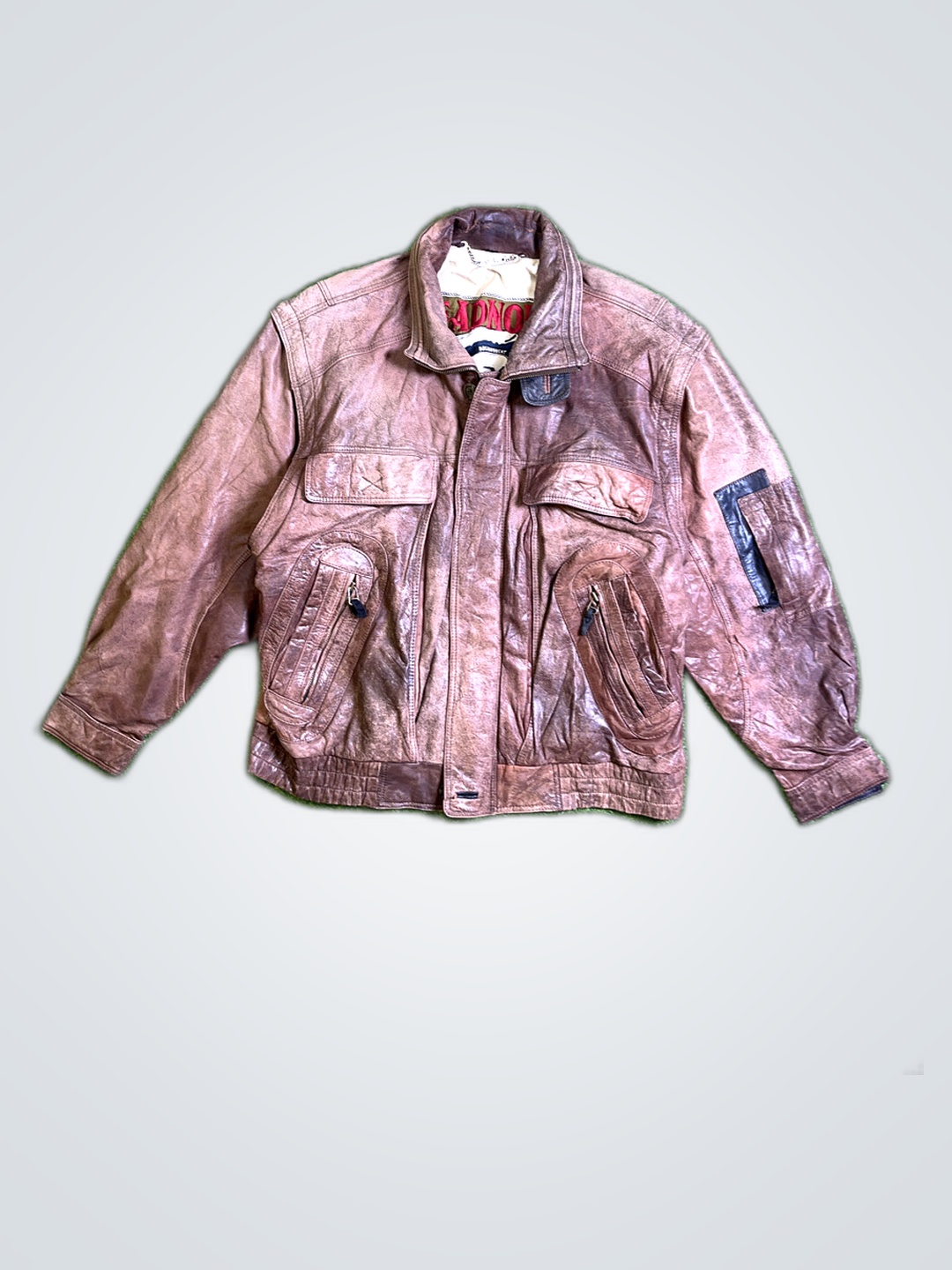 Giacca di pelle marrone