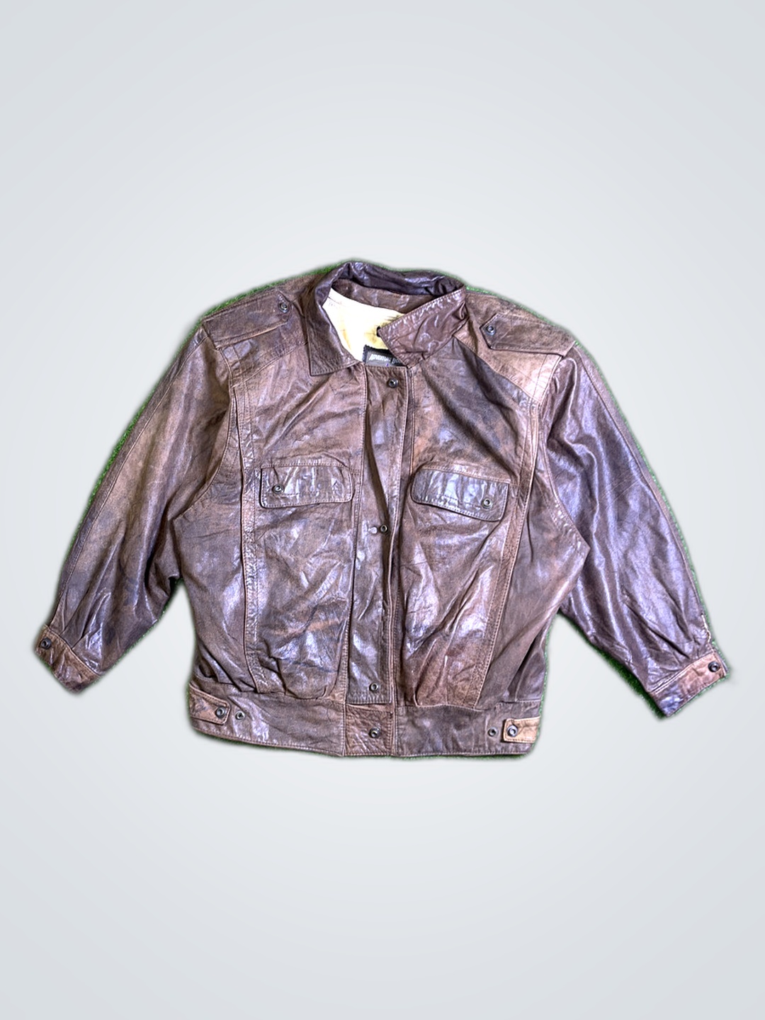 Giacca di pelle marrone