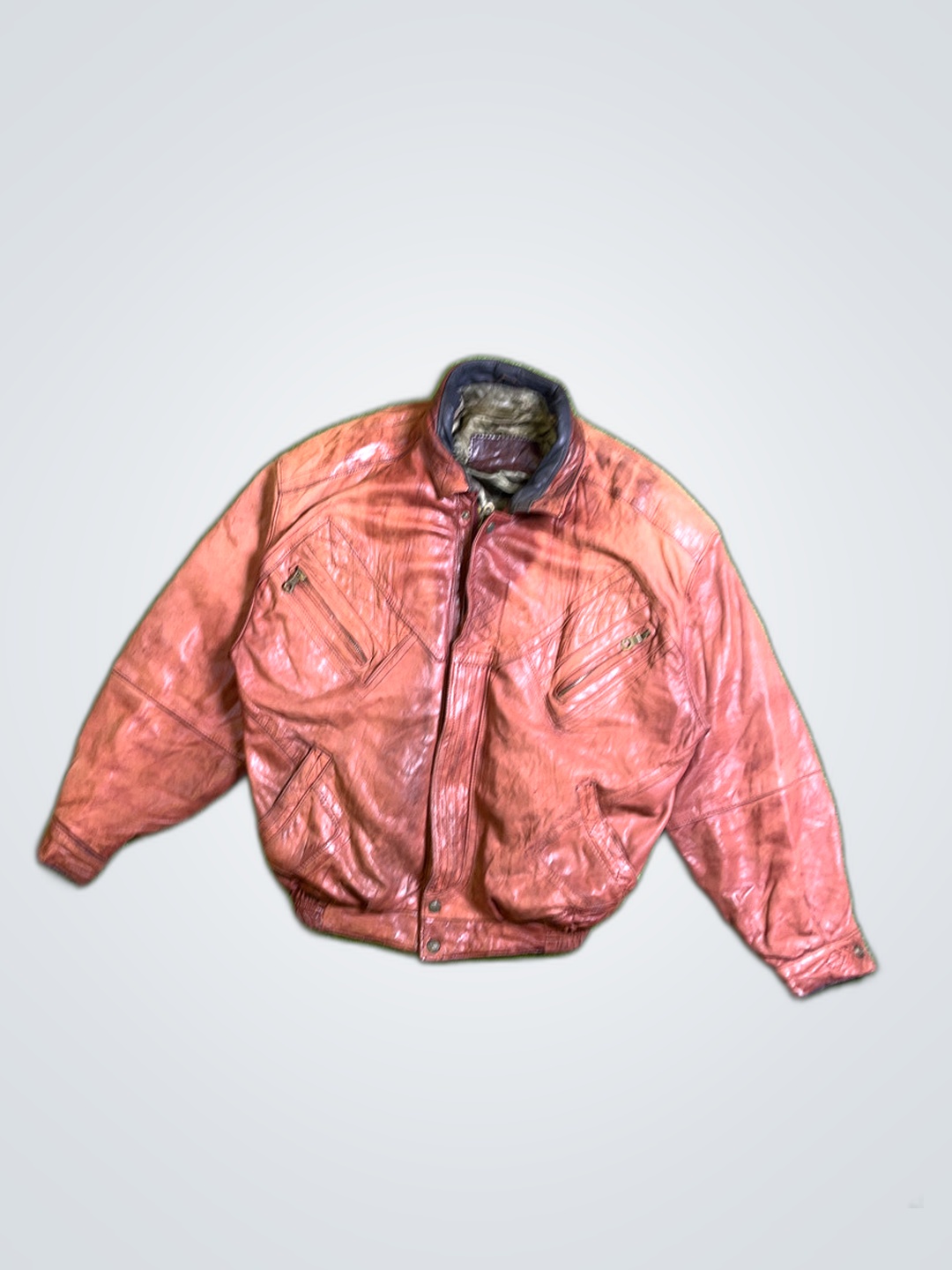 Giacca di pelle marrone