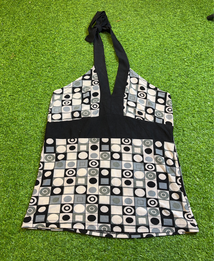 Top a fascia stampato Max Blue