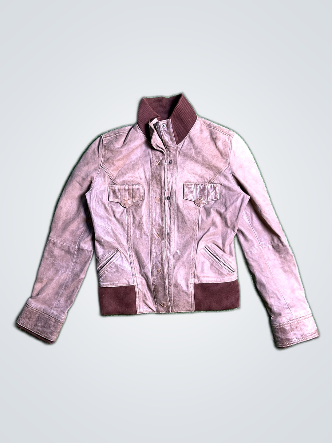 Pomo Brown Leather Jacket