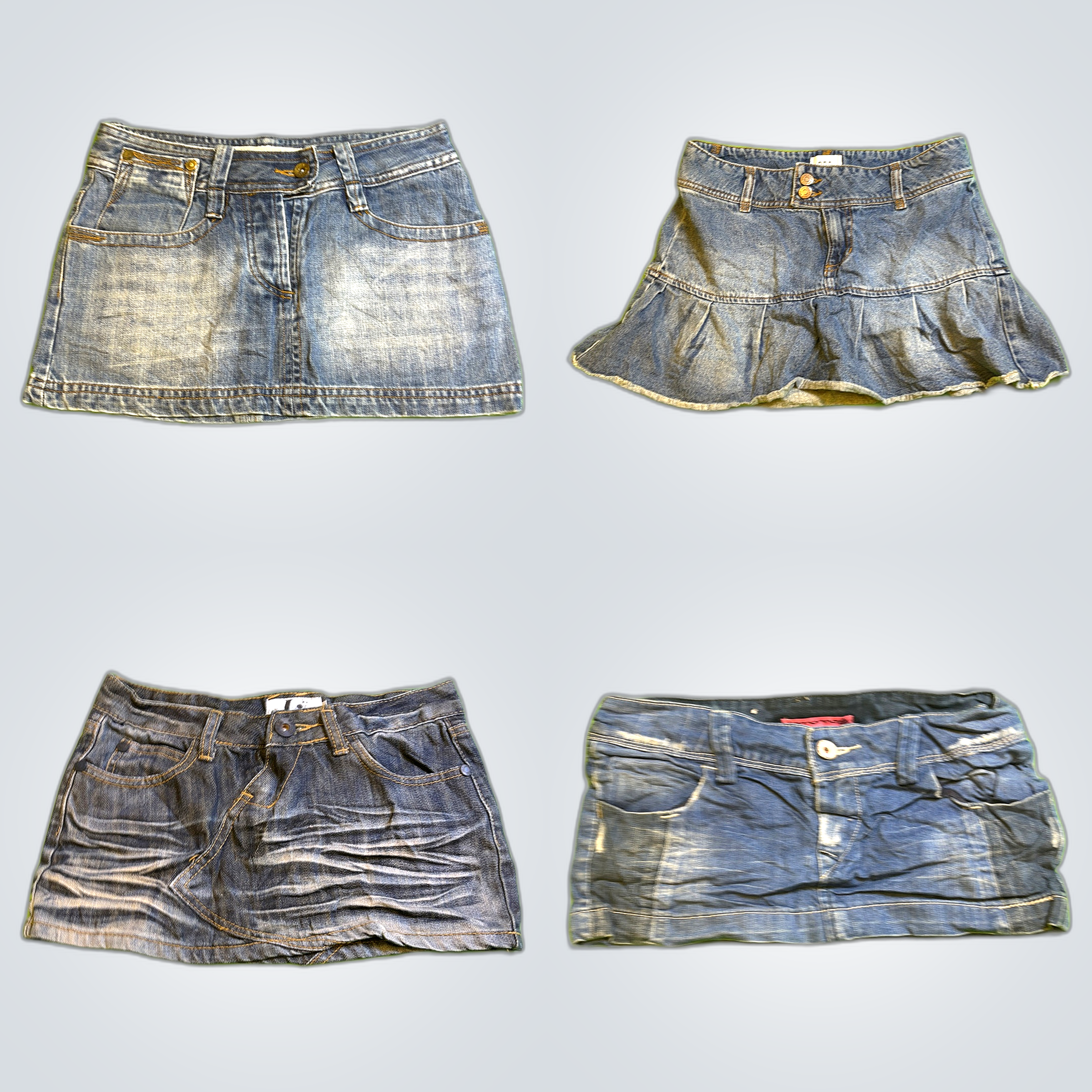 Ensemble de mini jupes en denim