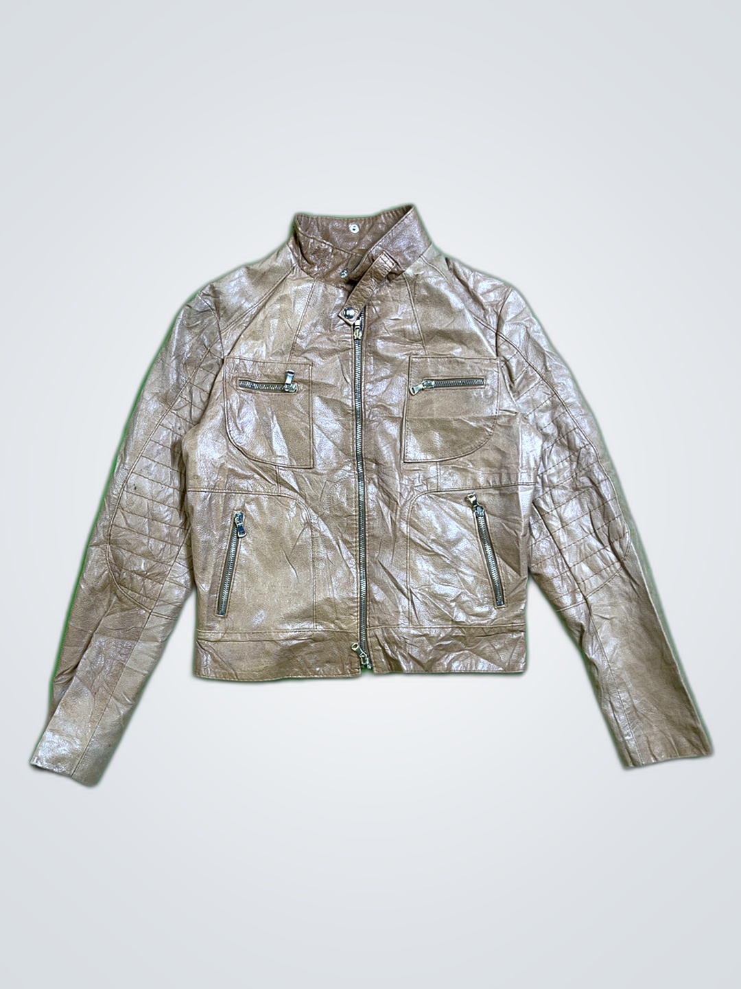 Unbranded Beige Leather Jacket