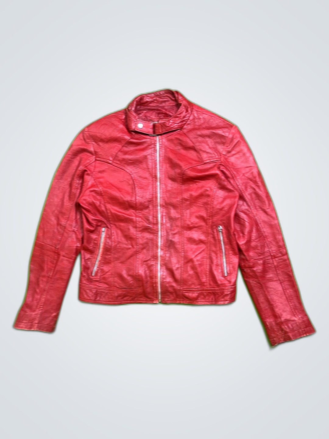 Authentic Clothing Company Red Leather Jacket