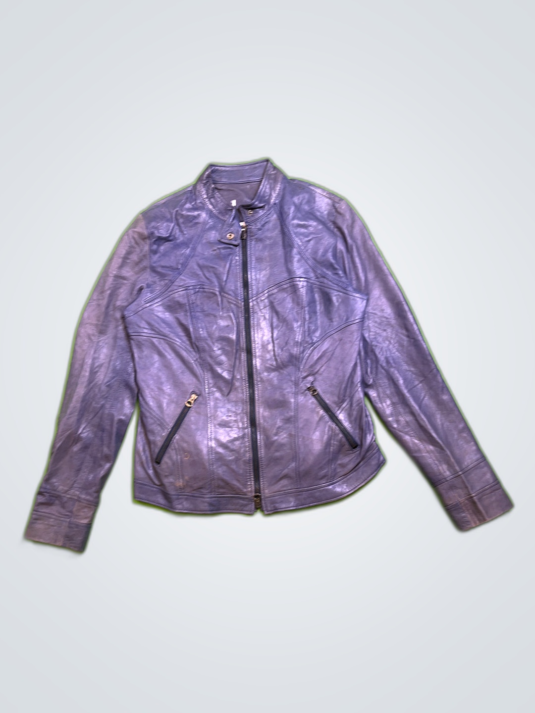 Armani Purple Leather Jacket