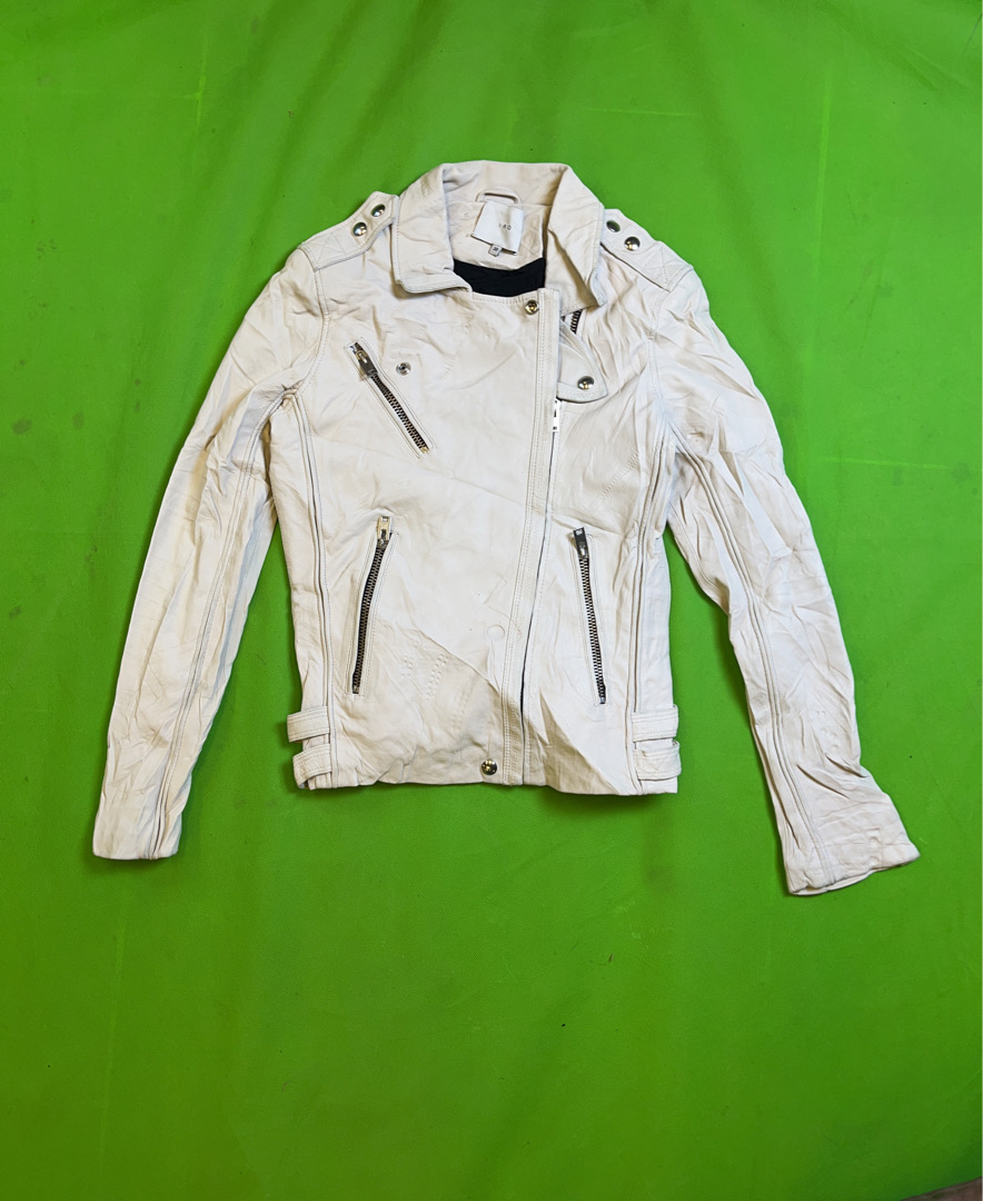 IRO White Leather Jacket