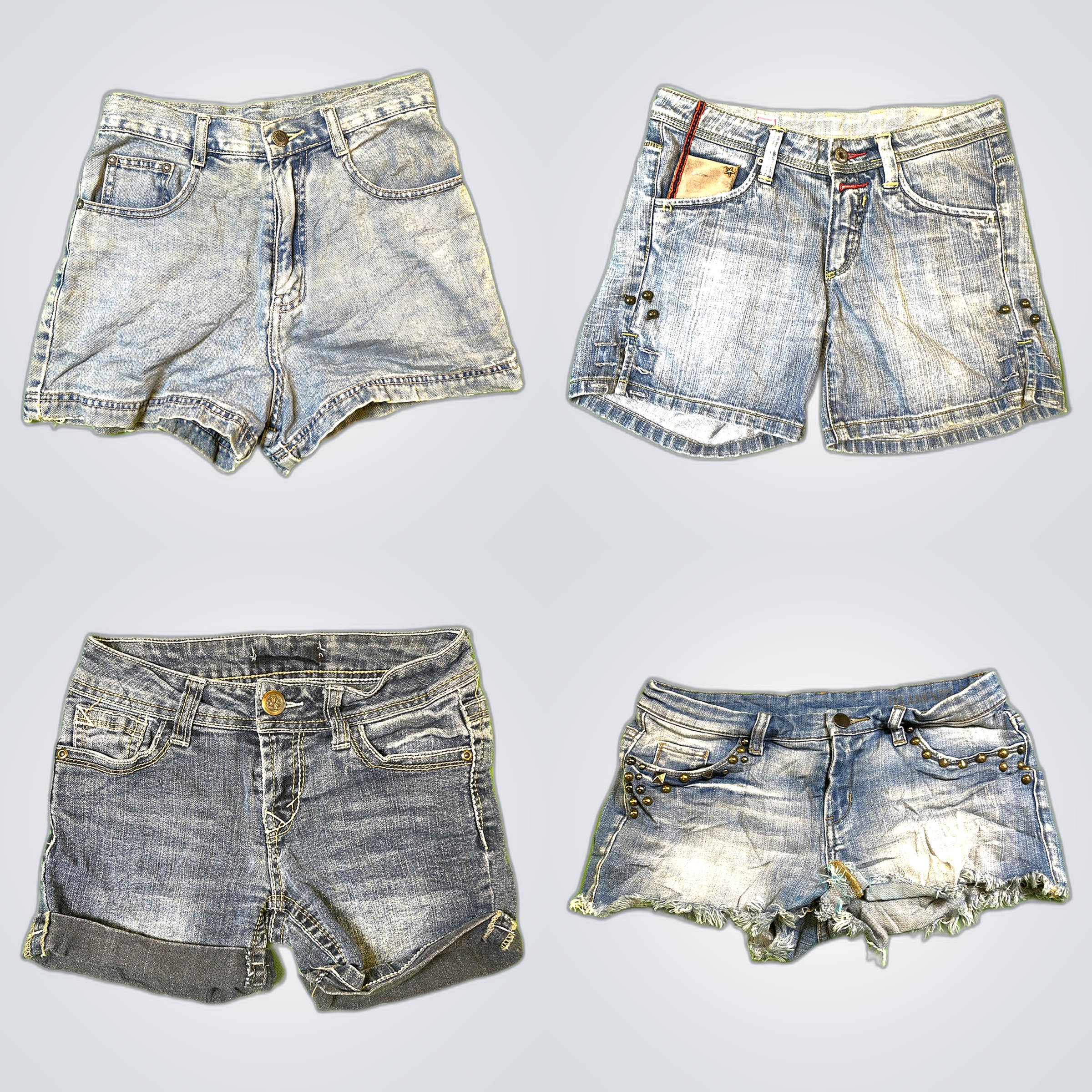 Y2K Distressed Denim Shorts