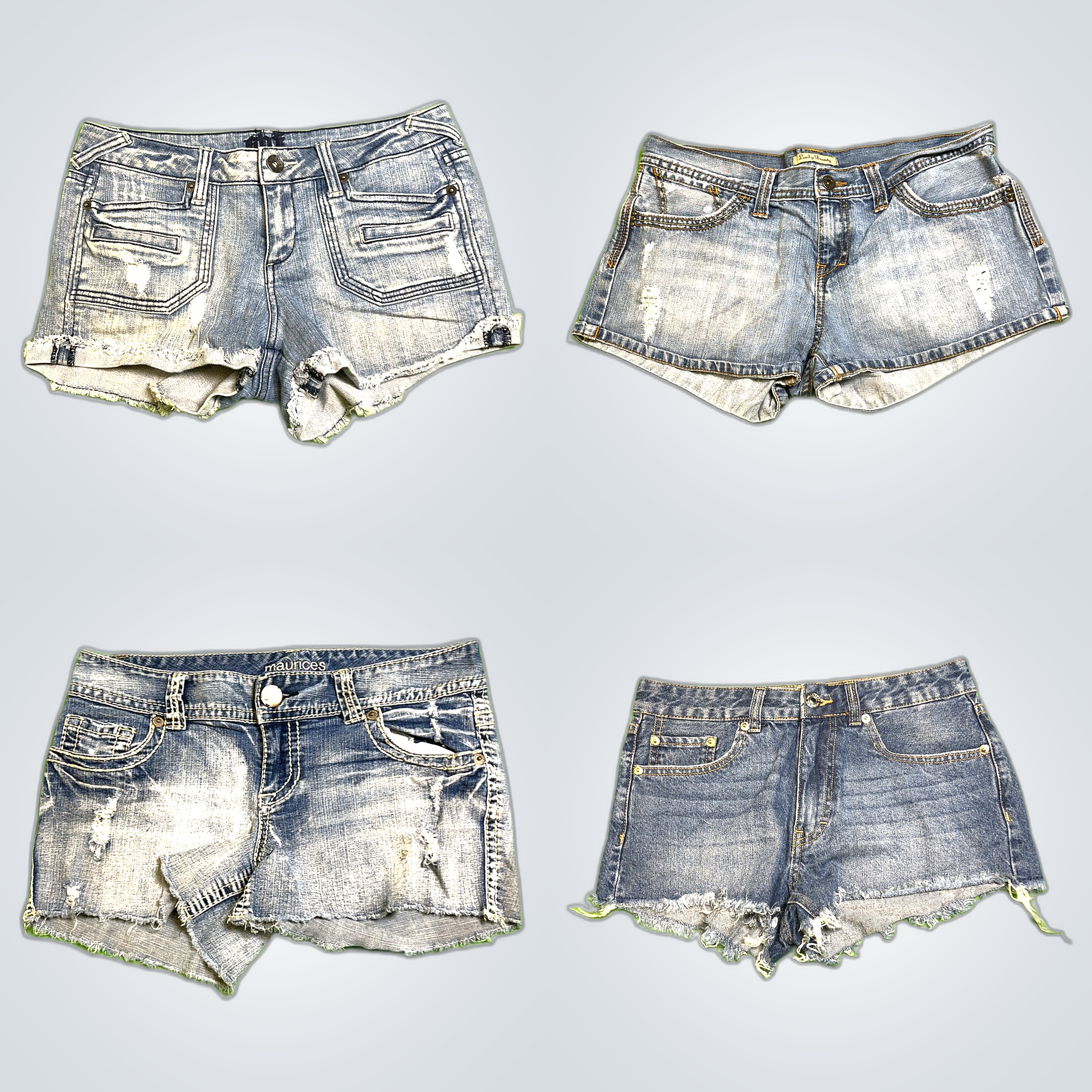 Y2K Distressed Denim Shorts