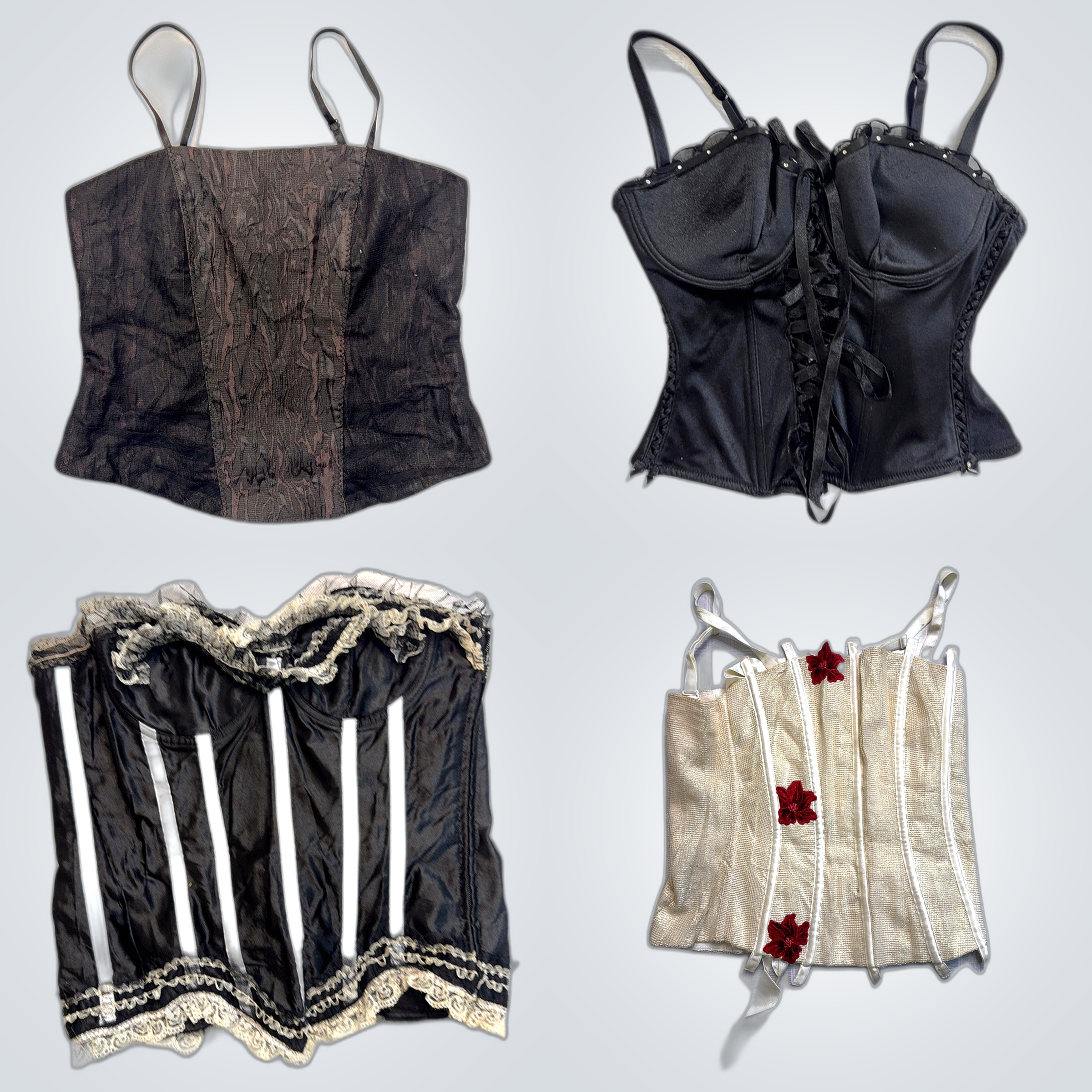 Ensemble de corsets de luxe : Aubade, plumes et pl..