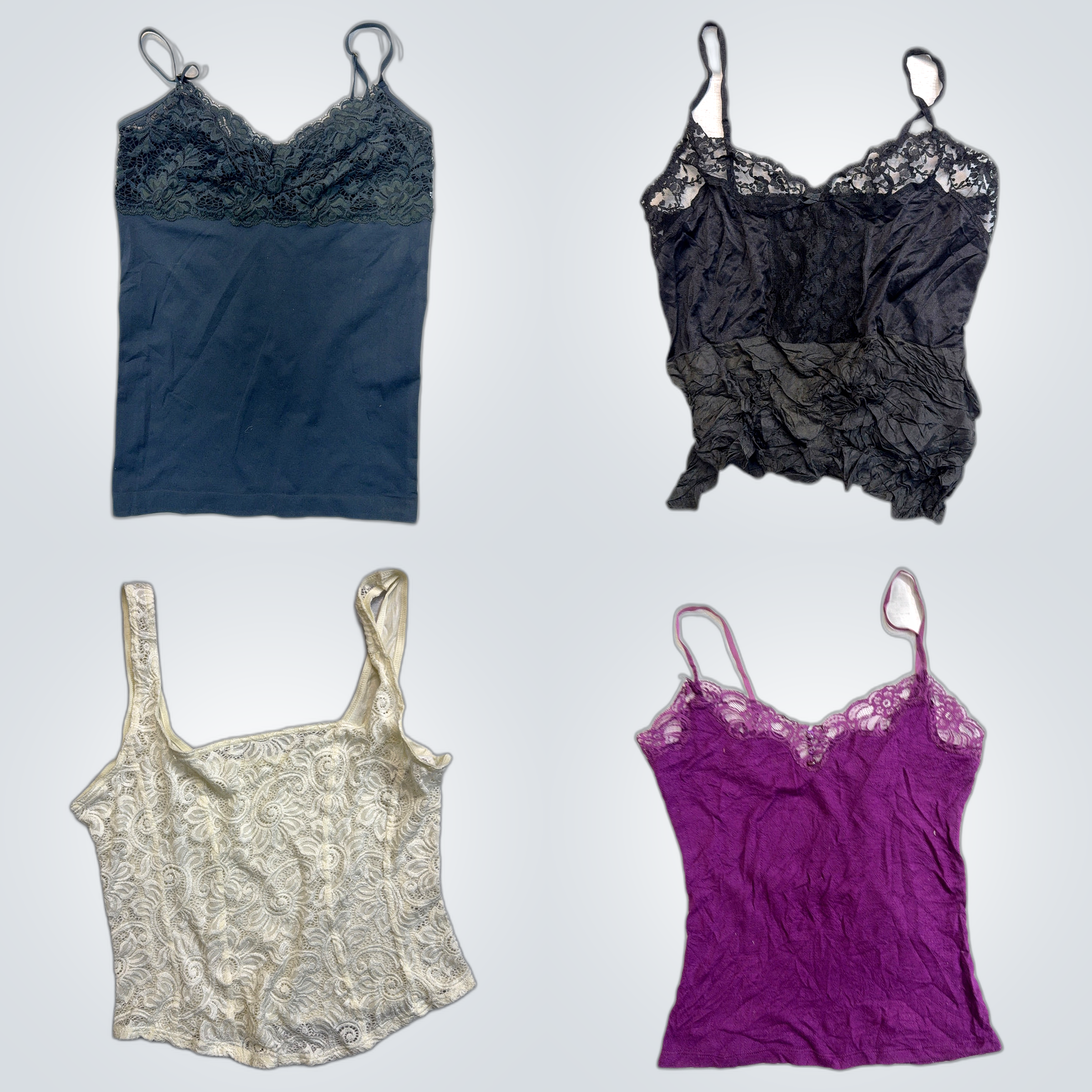 Conjunto de Camisetas de Renda - A&F, M&S, Banana ..