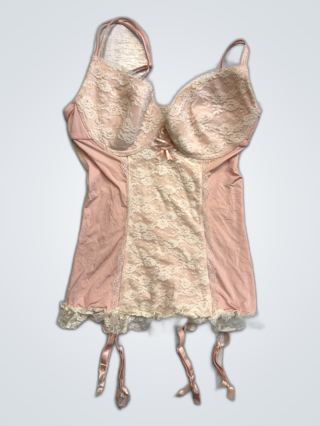 LINDÉX Blush Pink Lace Bustier