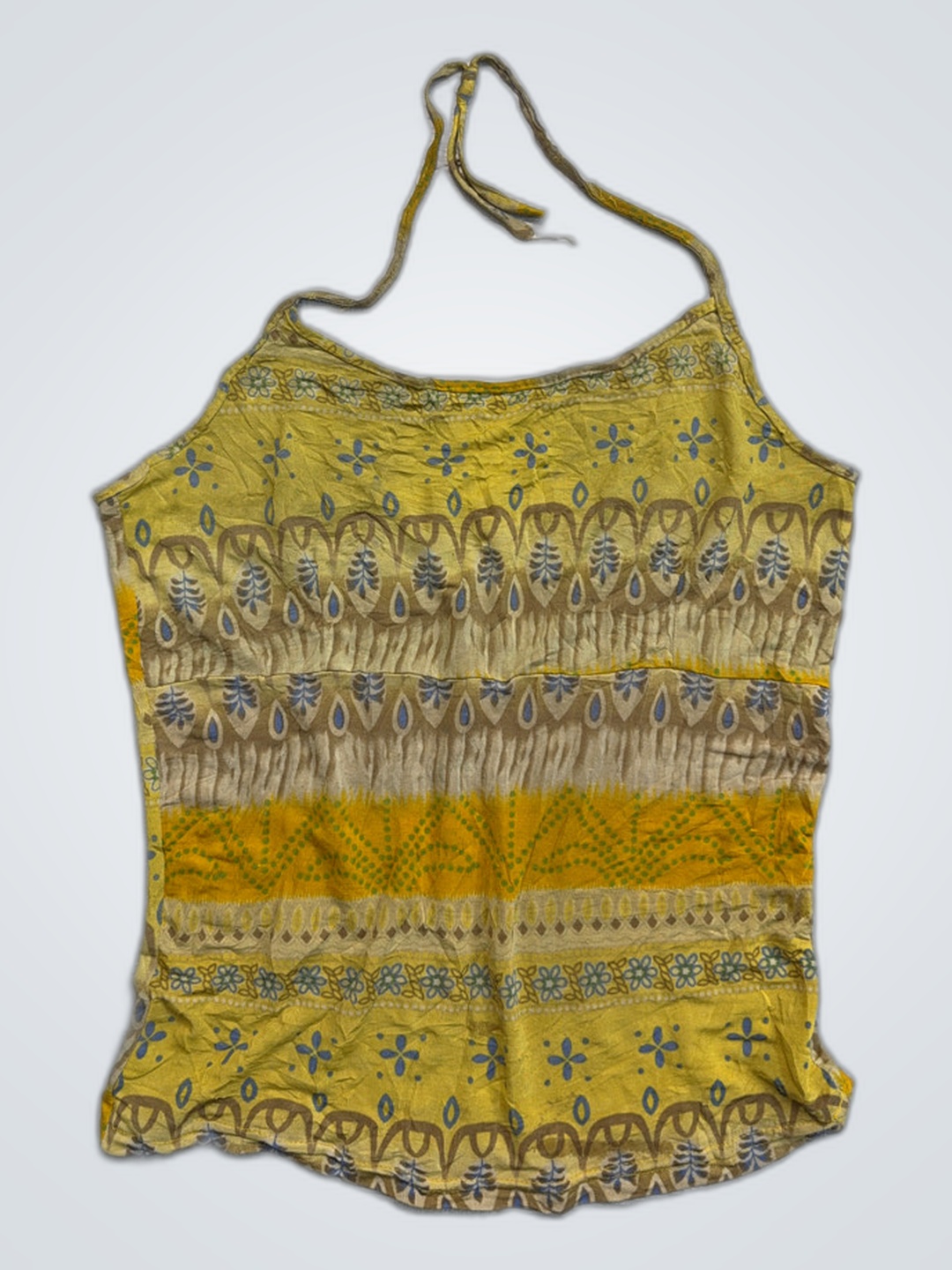 Yellow Floral Halter Top